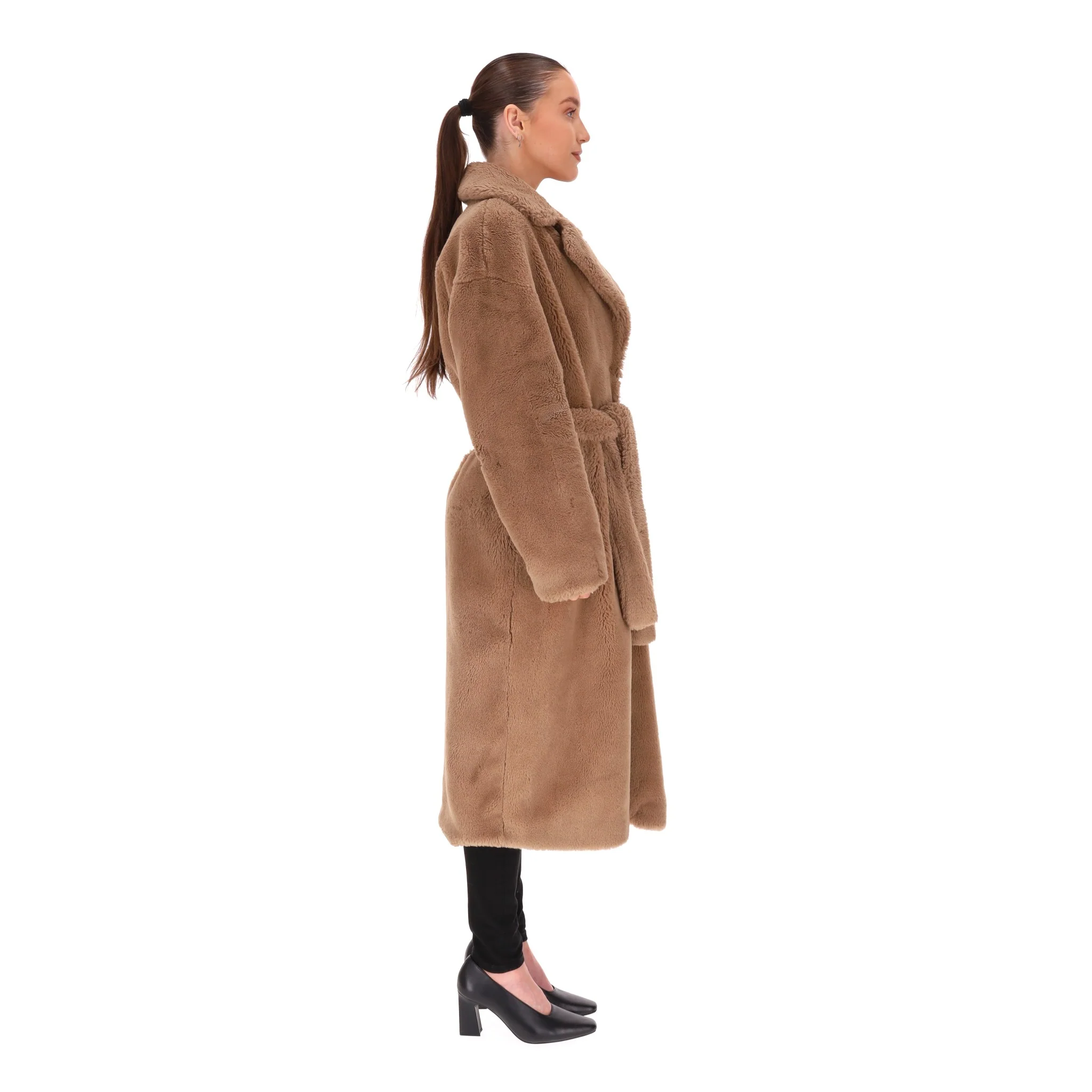 Herno Faux Fur Coat. Size 46IT - Image 3