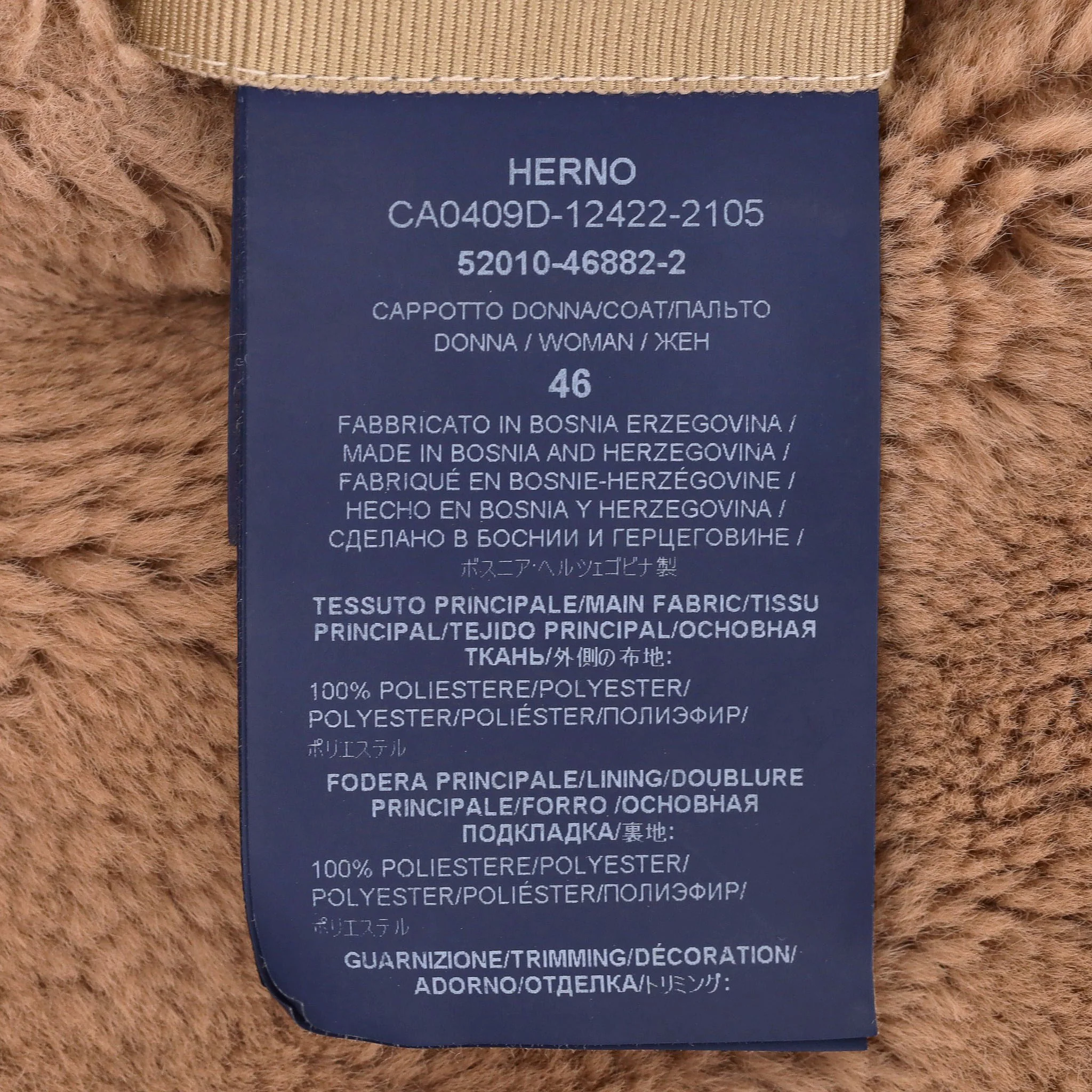Herno Faux Fur Coat. Size 46IT - Image 9
