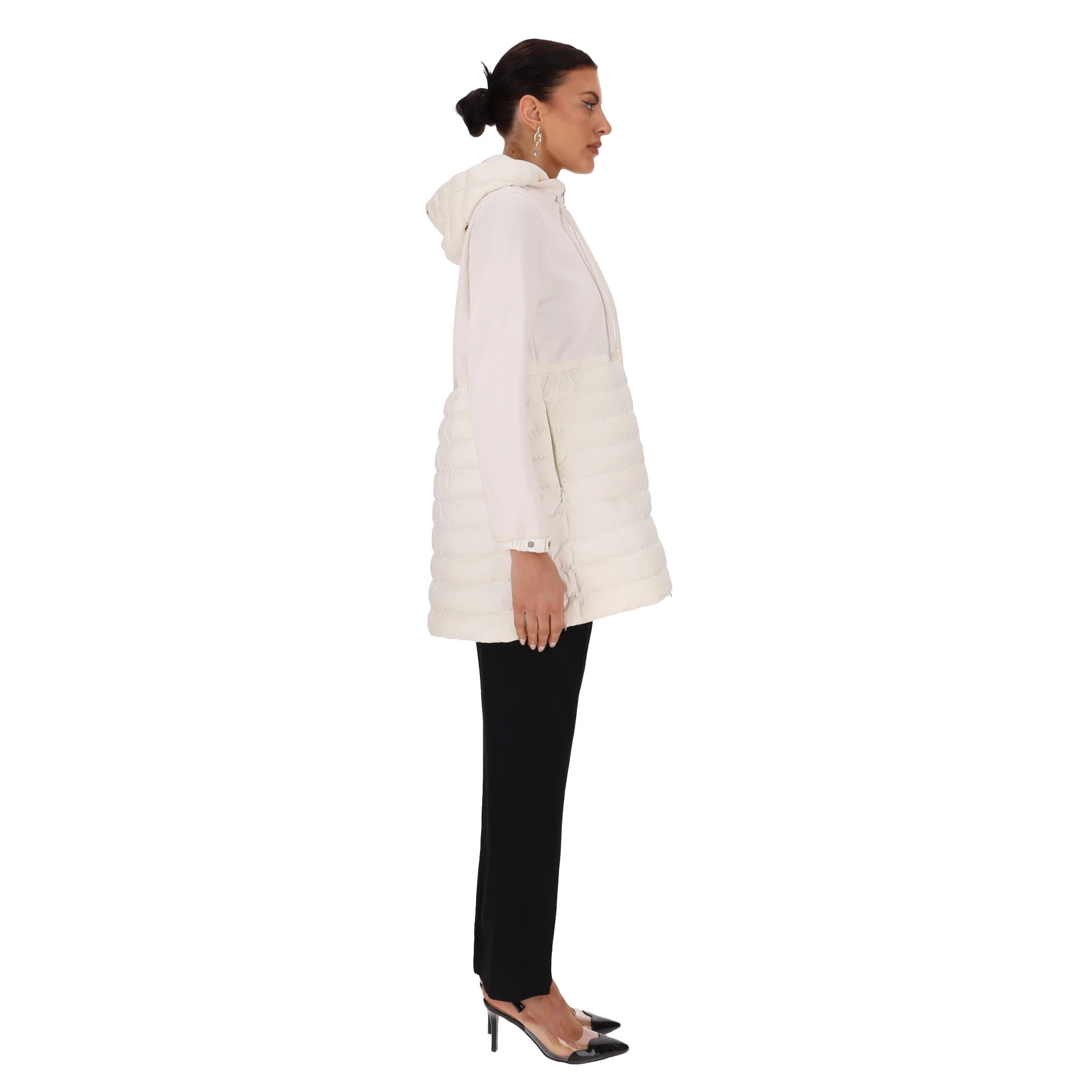 Herno Lightweight Hooded Quilted Down Jacket. Size 40IT - Image 3