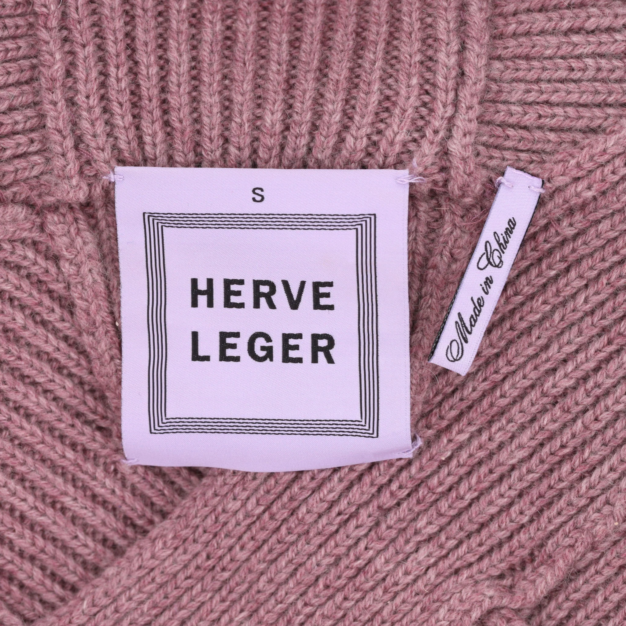 Herve Leger Cropped Roll Neck Cashmere Jumper. Size S - Image 6