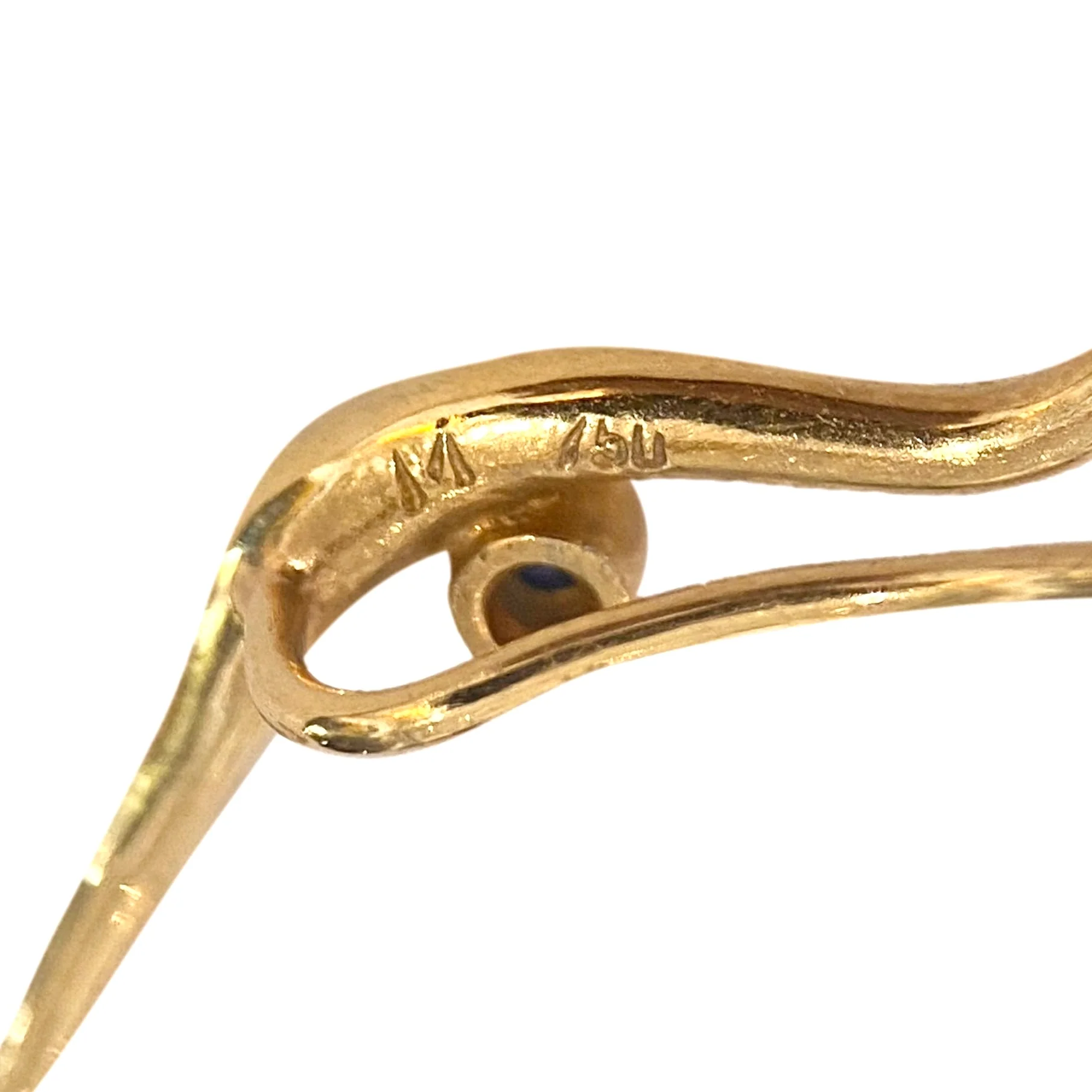 Ileana Makri 18k Gold Diamond & Sapphire Single Ear Climber - Image 6