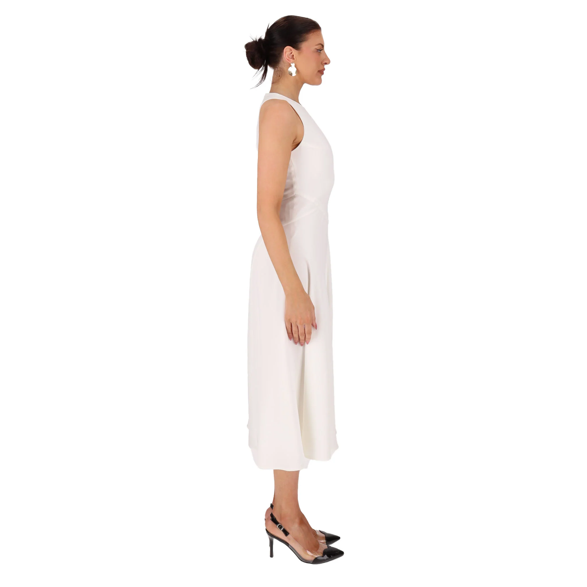 Iris & Ink Fit And Flare Midi Dress. Size 8UK - Image 3