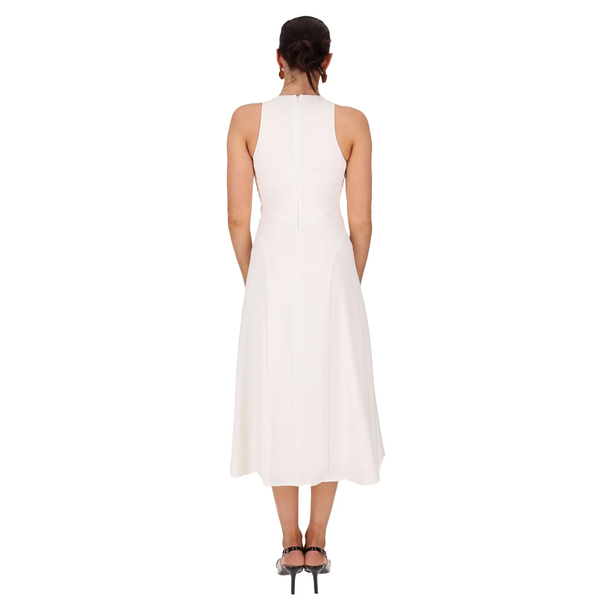 Iris & Ink Fit And Flare Midi Dress. Size 8UK - Image 4