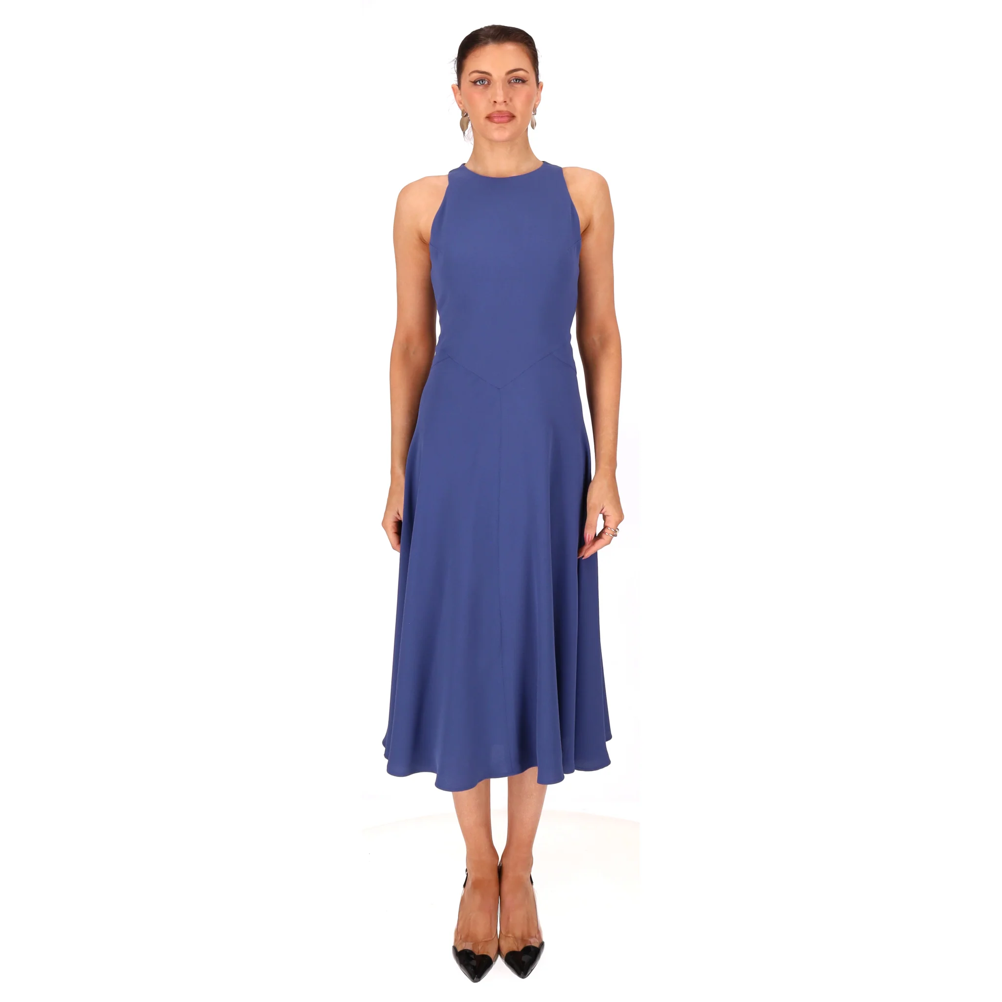 Iris & Ink Fit And Flare Midi Dress. Size 8UK - Image 2