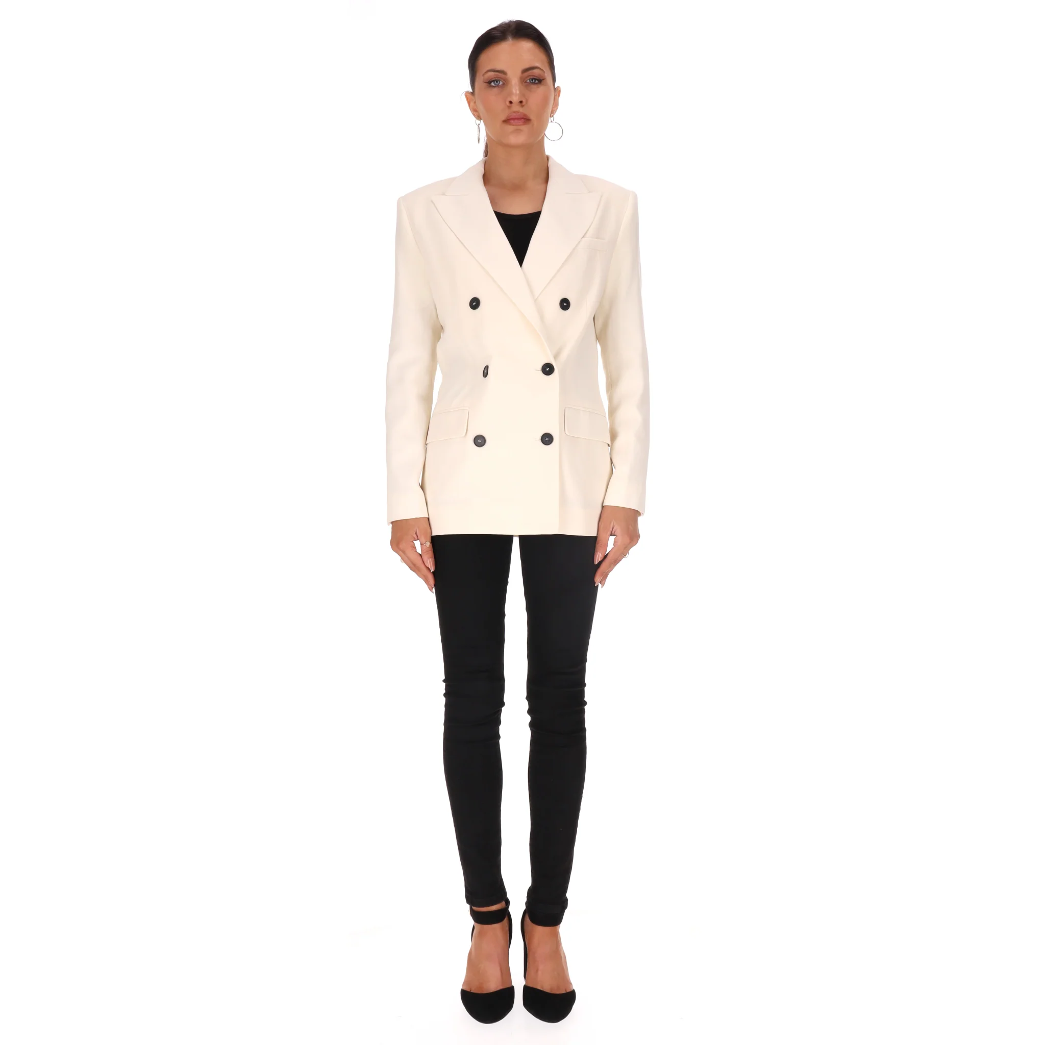 Iro Double-Breasted Wool Blend Blazer. Size 32FR - Image 2