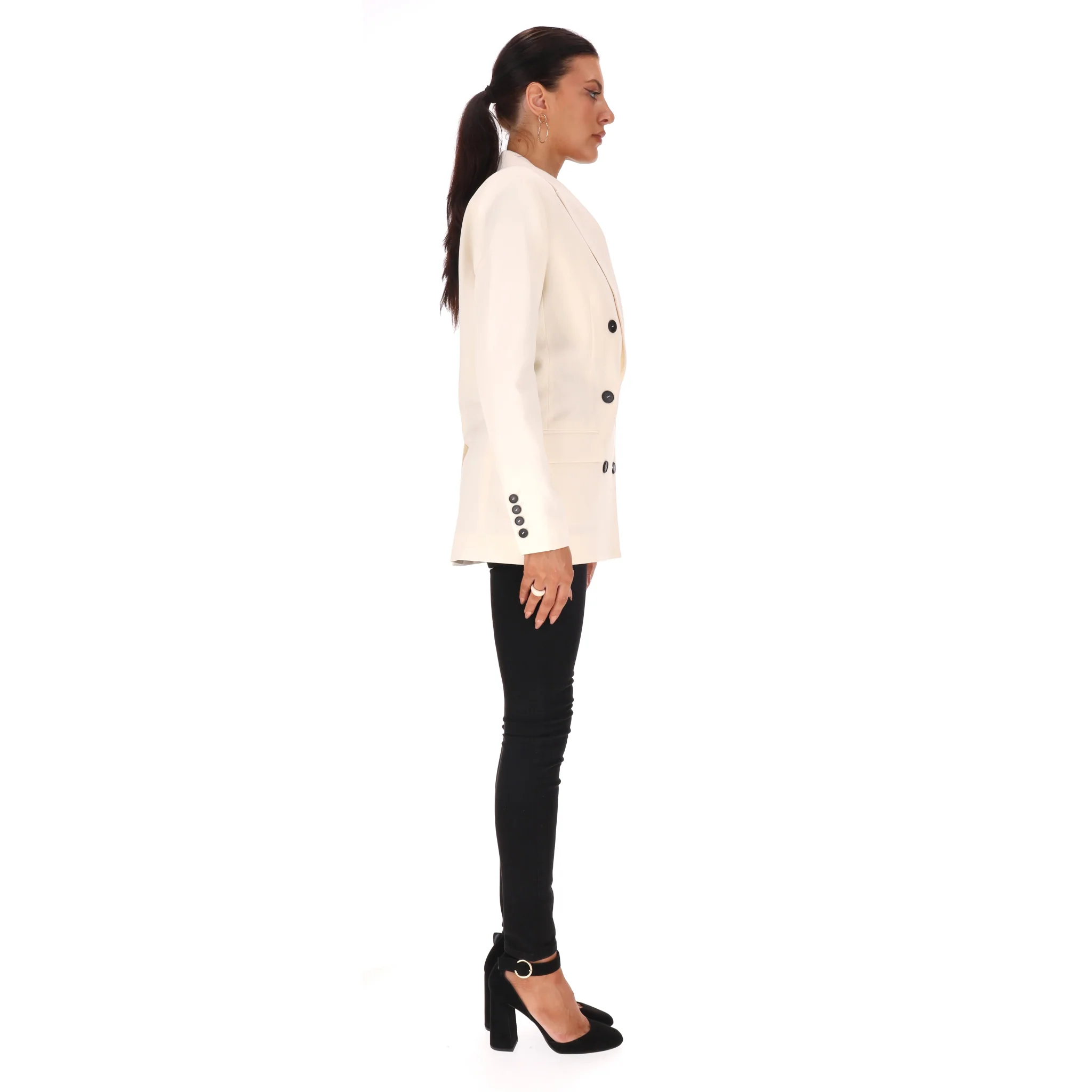 Iro Double-Breasted Wool Blend Blazer. Size 32FR - Image 3