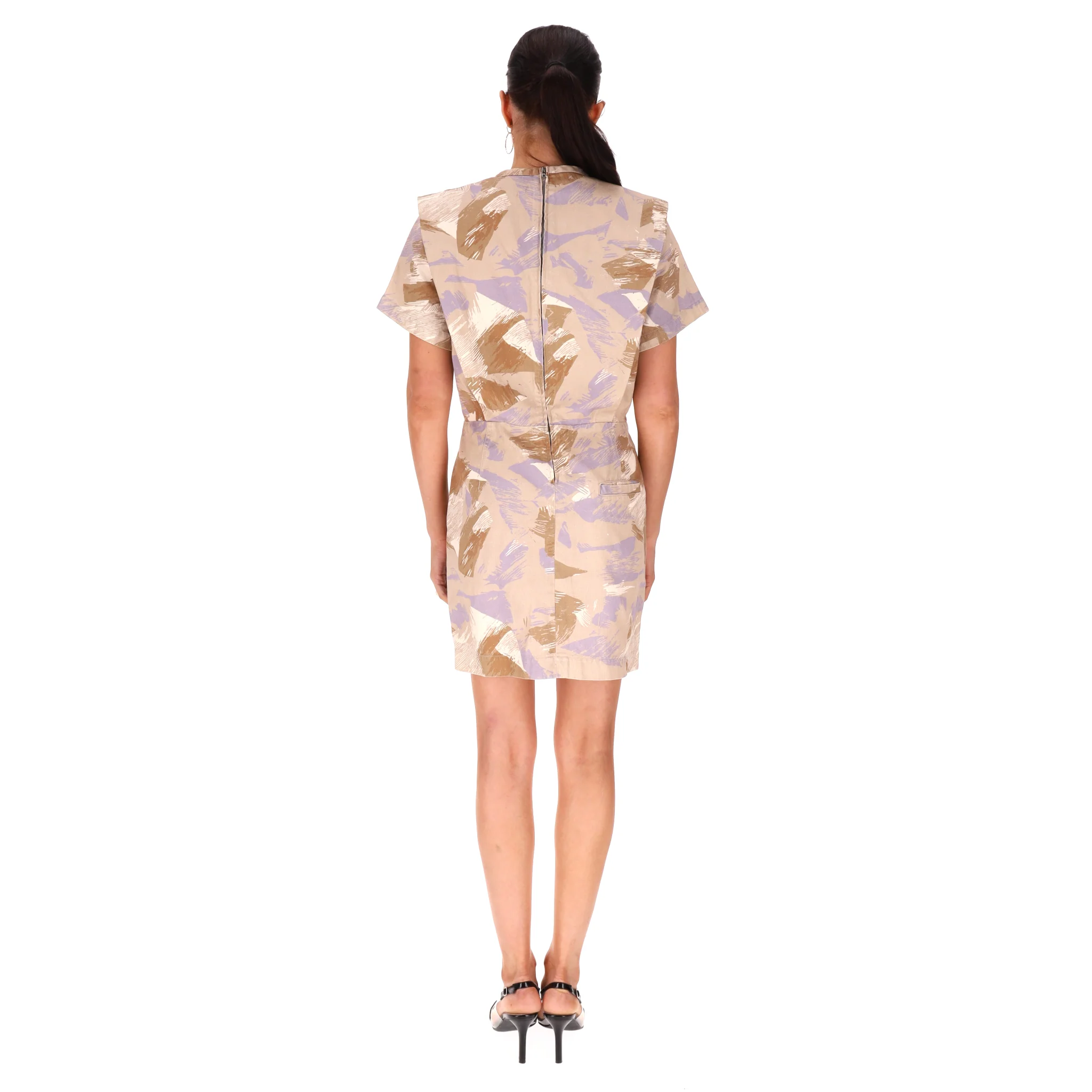 Isabel Marant Cotton-Linen Mini Dress. Size 38FR - Image 4