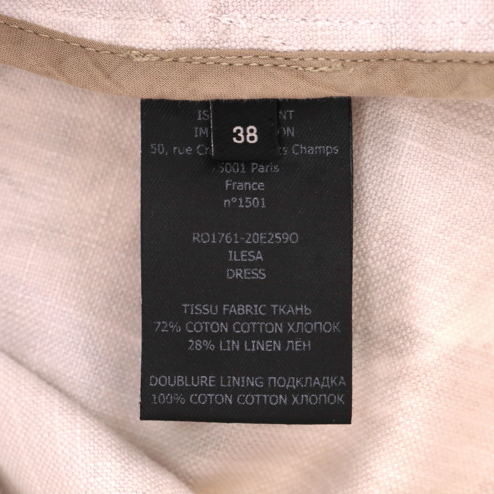 Isabel Marant Cotton-Linen Mini Dress. Size 38FR - Image 9