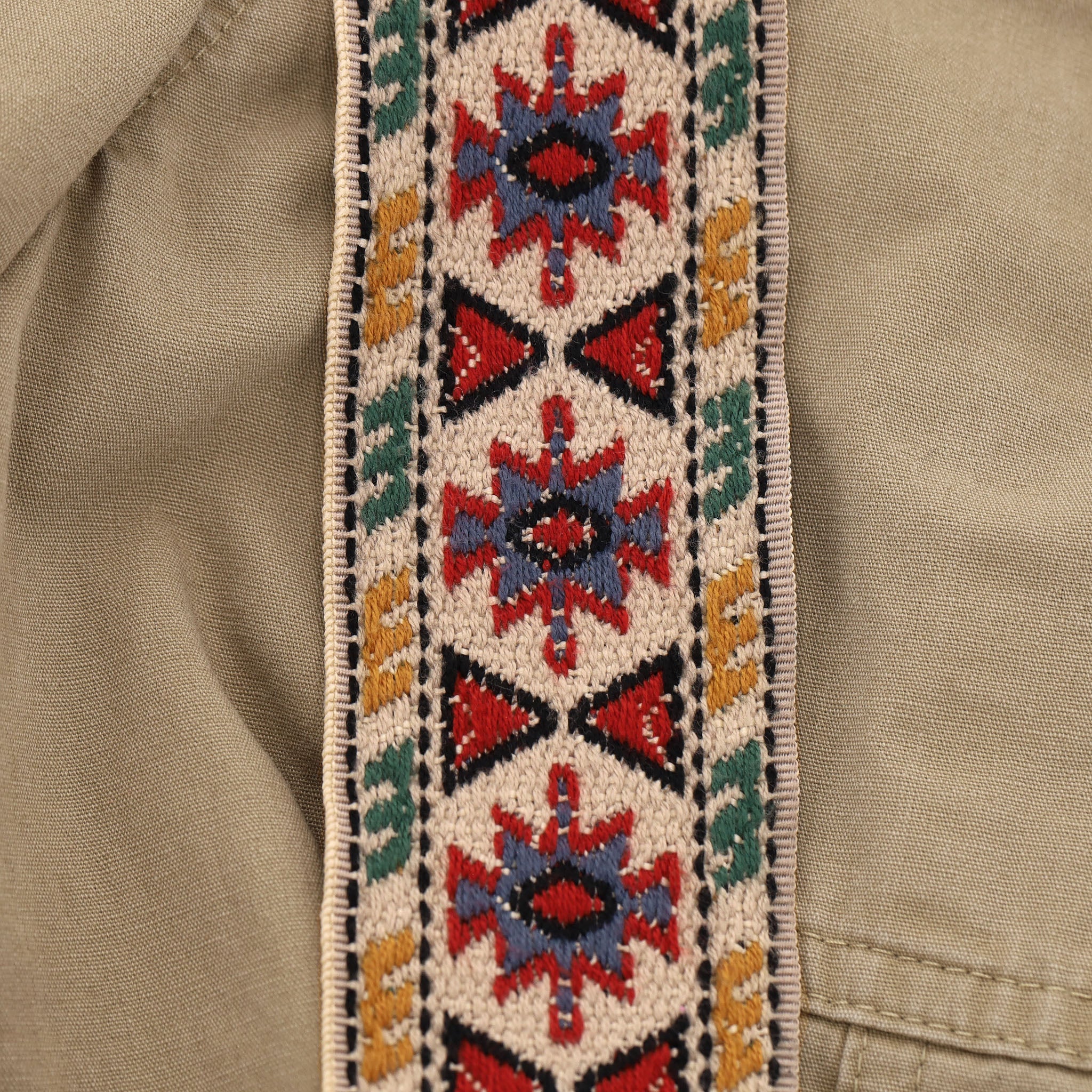 Isabel Marant Etoile Cotton Tapered Trousers With Aztec Woven Belt. Size 34FR - Image 5