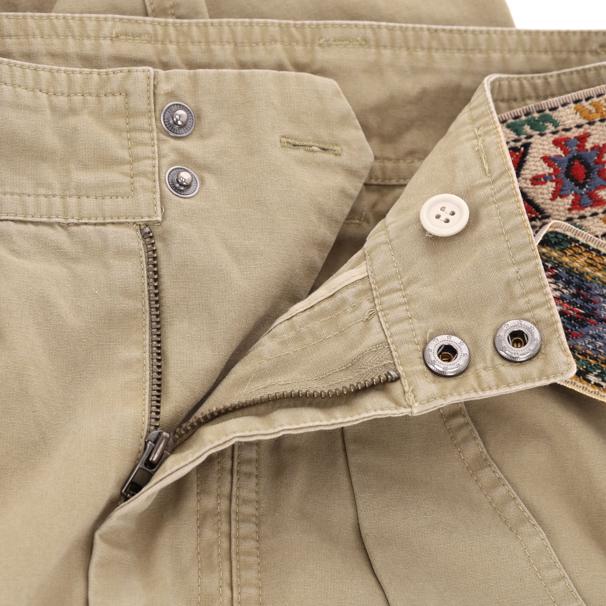 Isabel Marant Etoile Cotton Tapered Trousers With Aztec Woven Belt. Size 34FR - Image 6