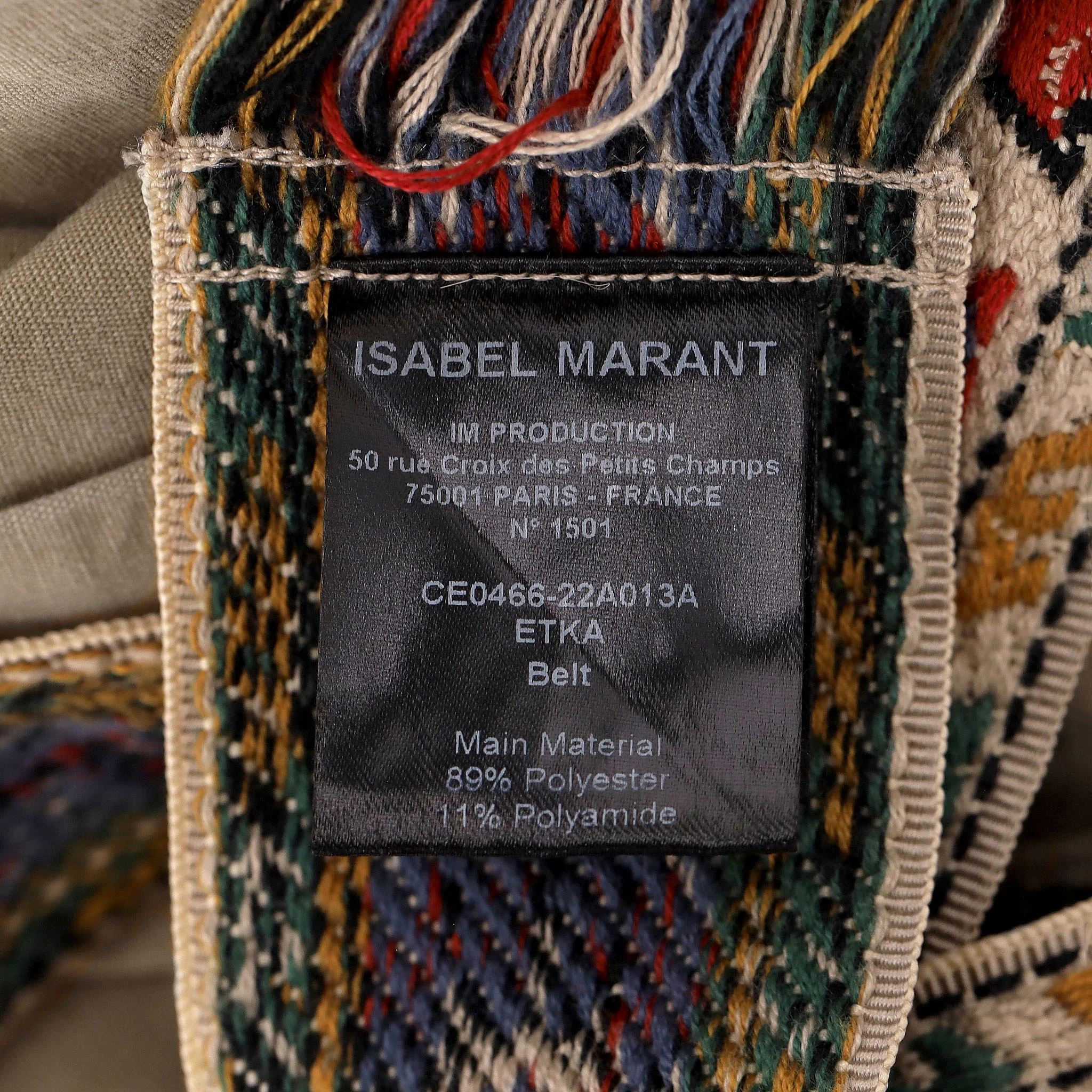 Isabel Marant Etoile Cotton Tapered Trousers With Aztec Woven Belt. Size 34FR - Image 8