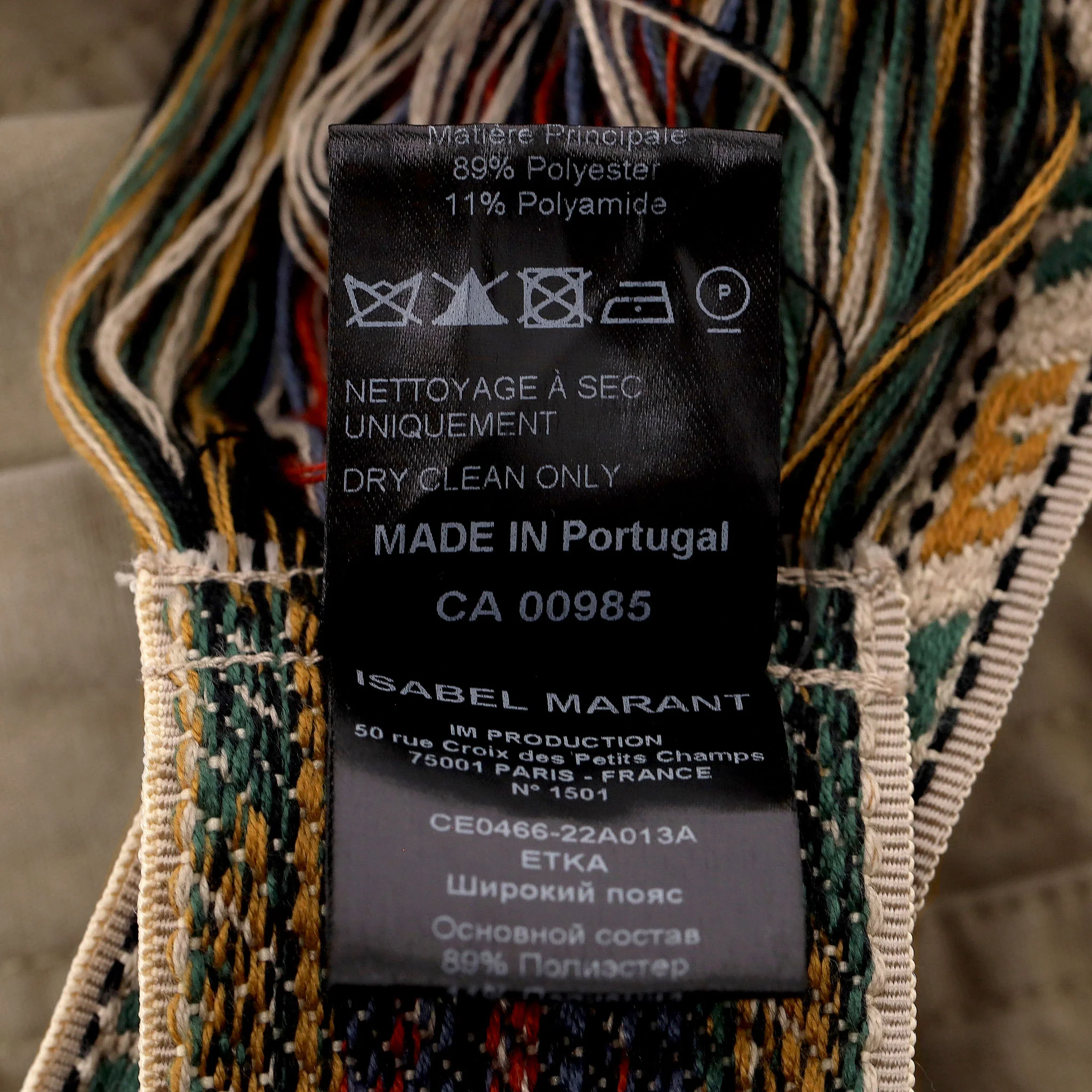 Isabel Marant Etoile Cotton Tapered Trousers With Aztec Woven Belt. Size 34FR - Image 9