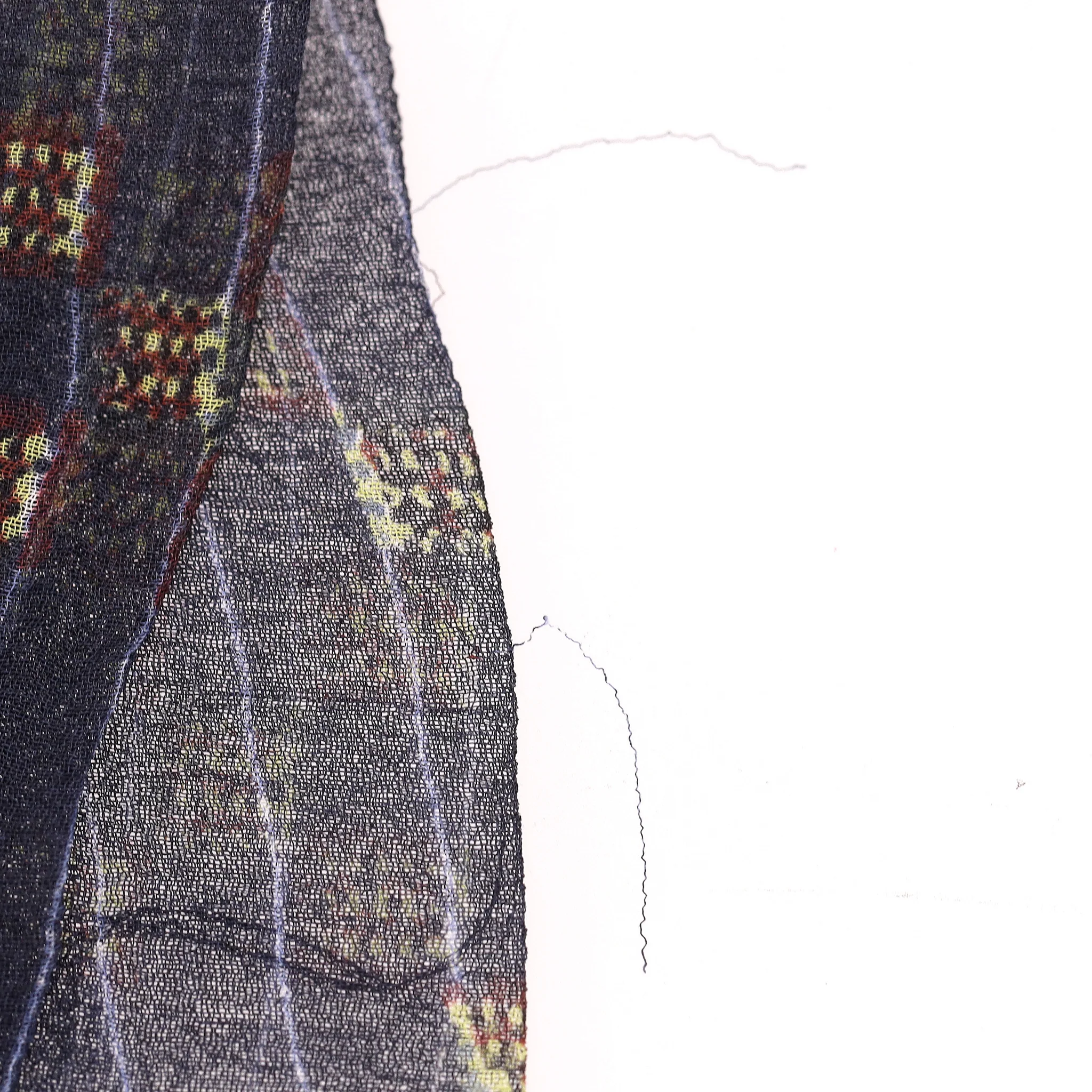 Isabel Marant Etoile Geometric Pattern Silk Dress With Sheer Sleeves. Size 38FR - Image 11