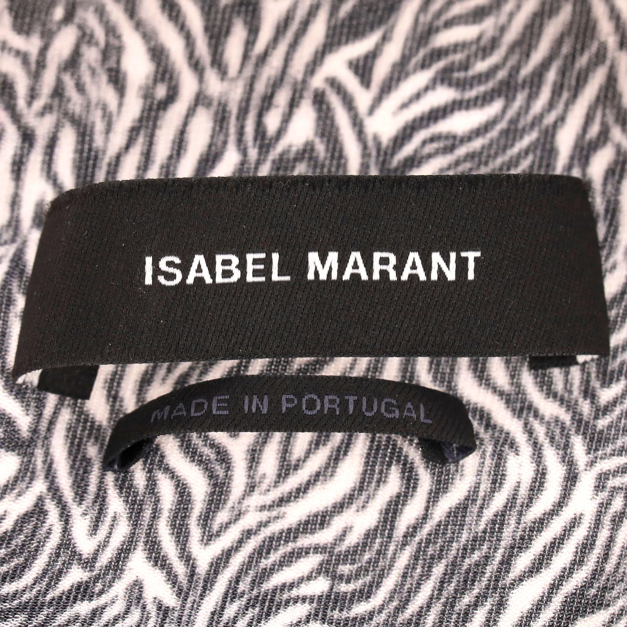 Isabel Marant Ghita Ruched Zebra Print Mini Dress. Size 34FR - Image 5