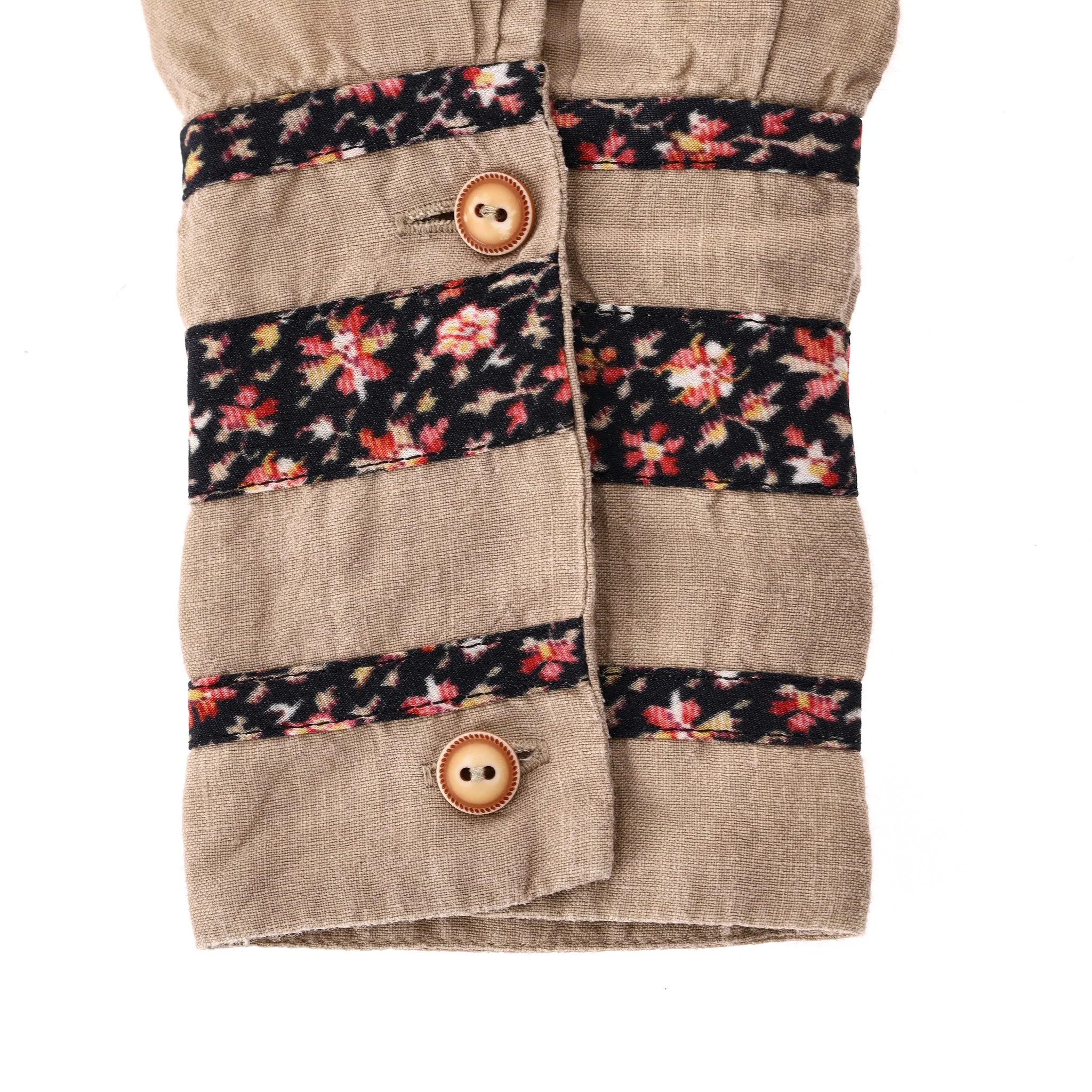 Isabel Marant Linen Top with Floral Trims. Size 34FR - Image 5