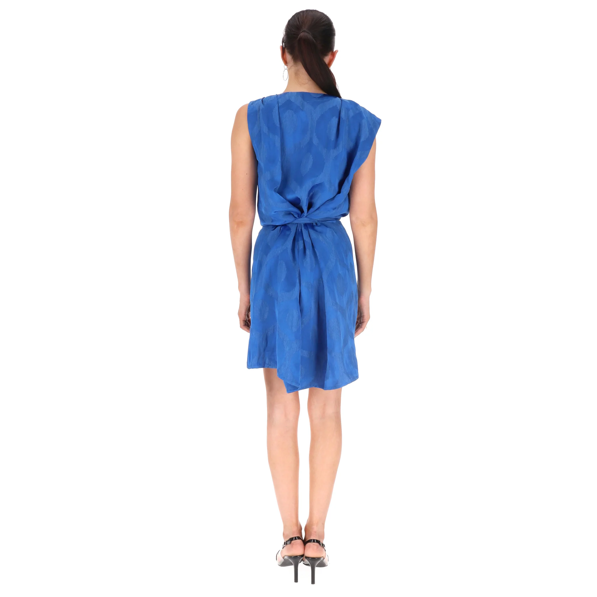 Isabel Marant Satin-Jacquard Wrap Dress. Size 36FR - Image 4