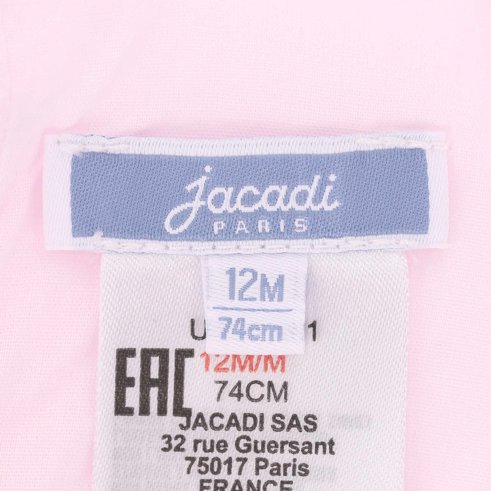 Jacadi Baby Girl Cotton Pinafore Dress. Size 12M - Image 4
