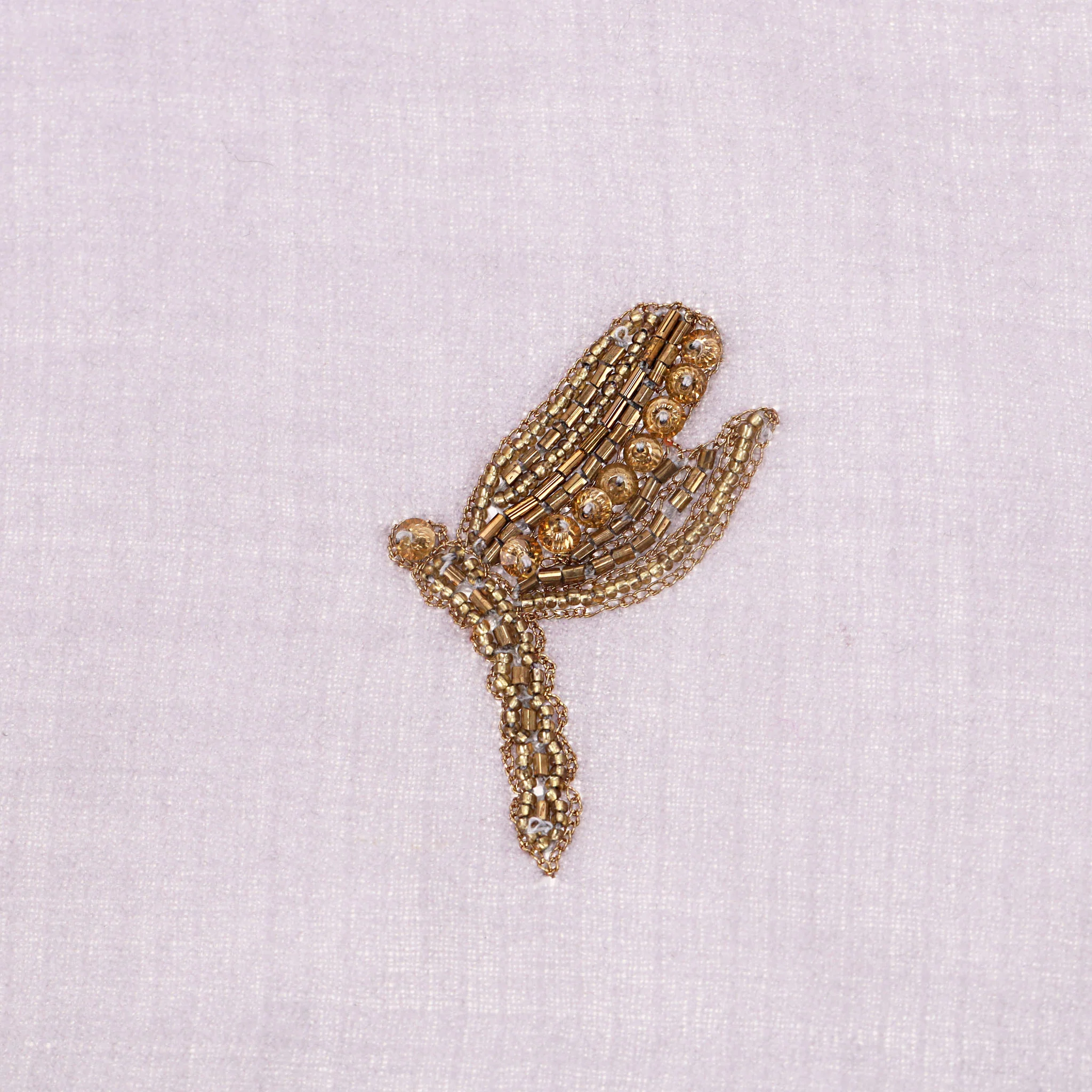 Janavi India Beaded Dragonfly Merino Wool Scarf - Image 4