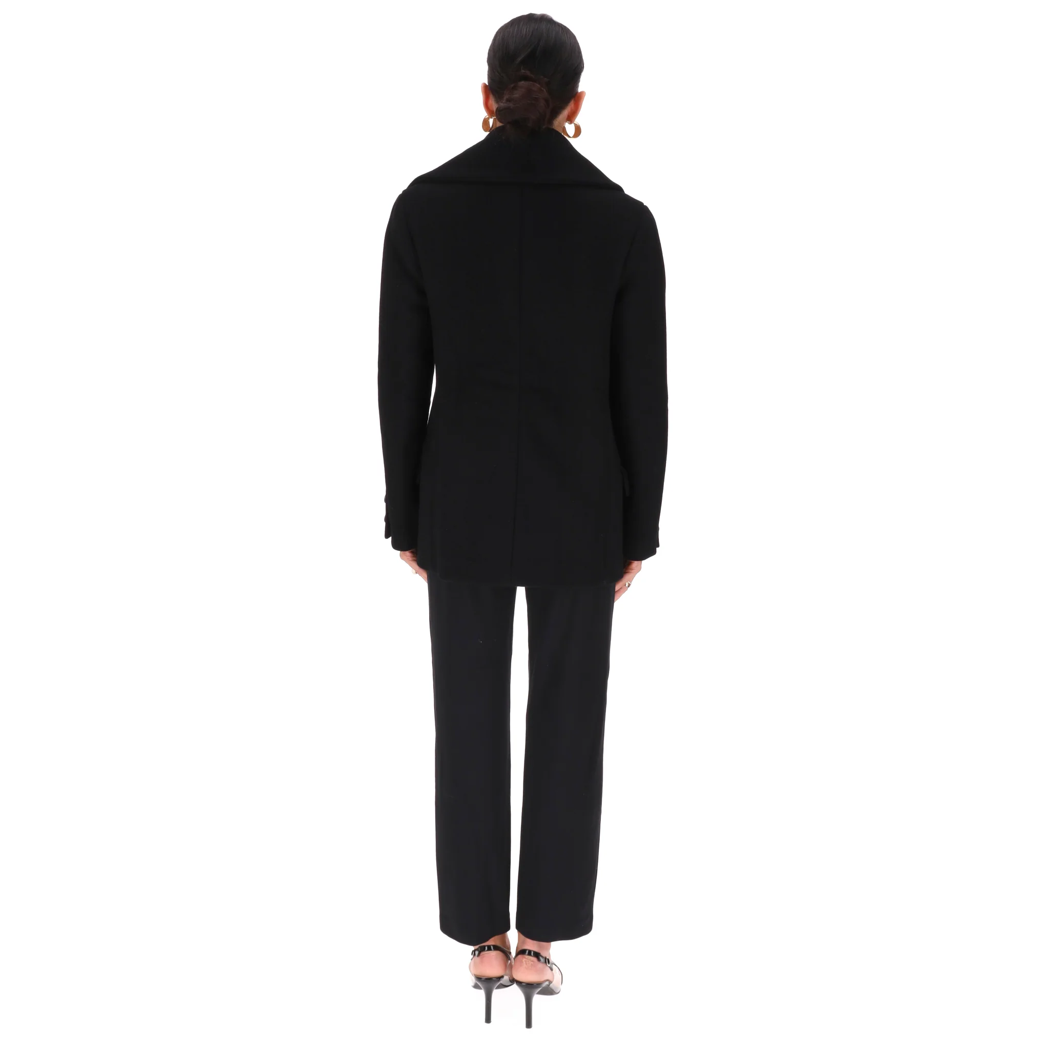 Jil Sander Double-Breasted Wool Coat. Size 36FR - Image 4