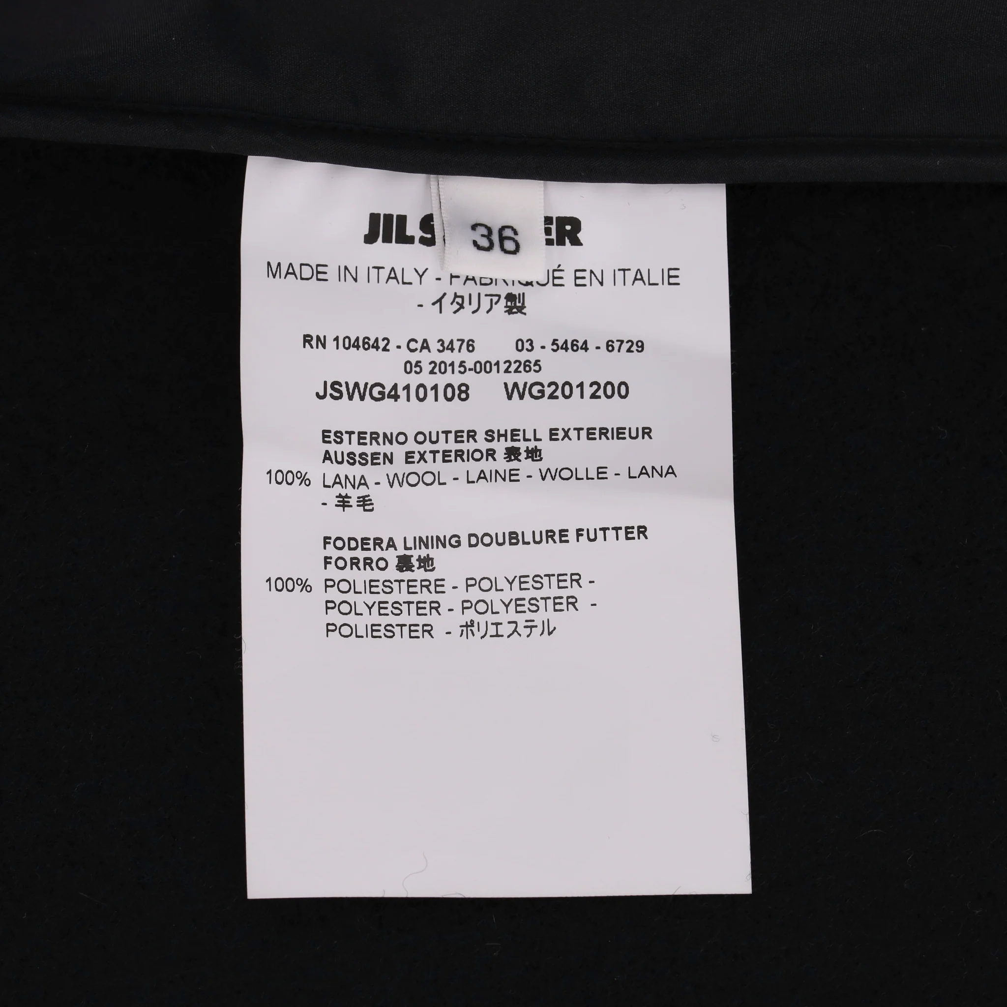 Jil Sander Double-Breasted Wool Coat. Size 36FR - Image 7