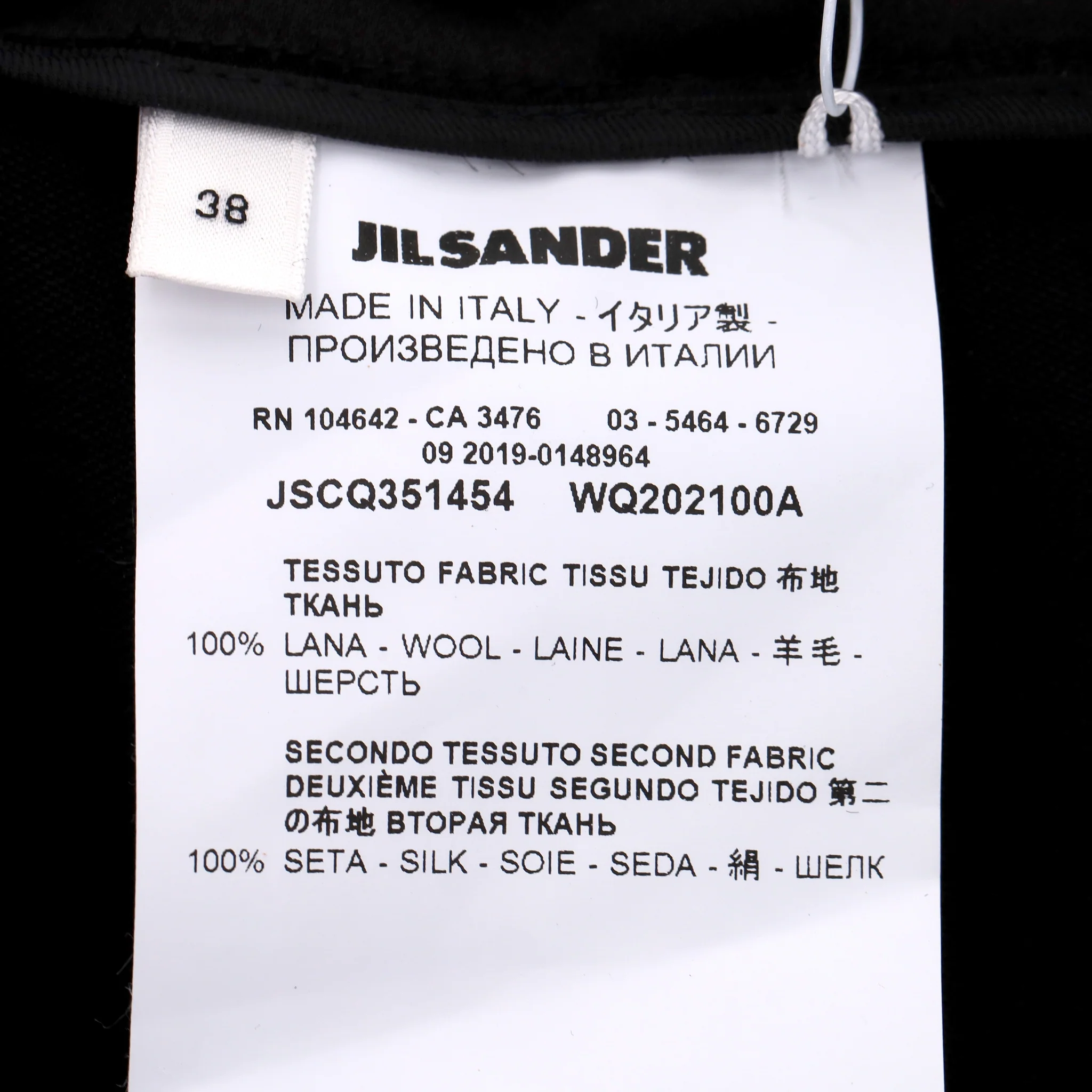 Jil Sander Virgin Wool Front Split Midi Skirt. Size 38FR - Image 8