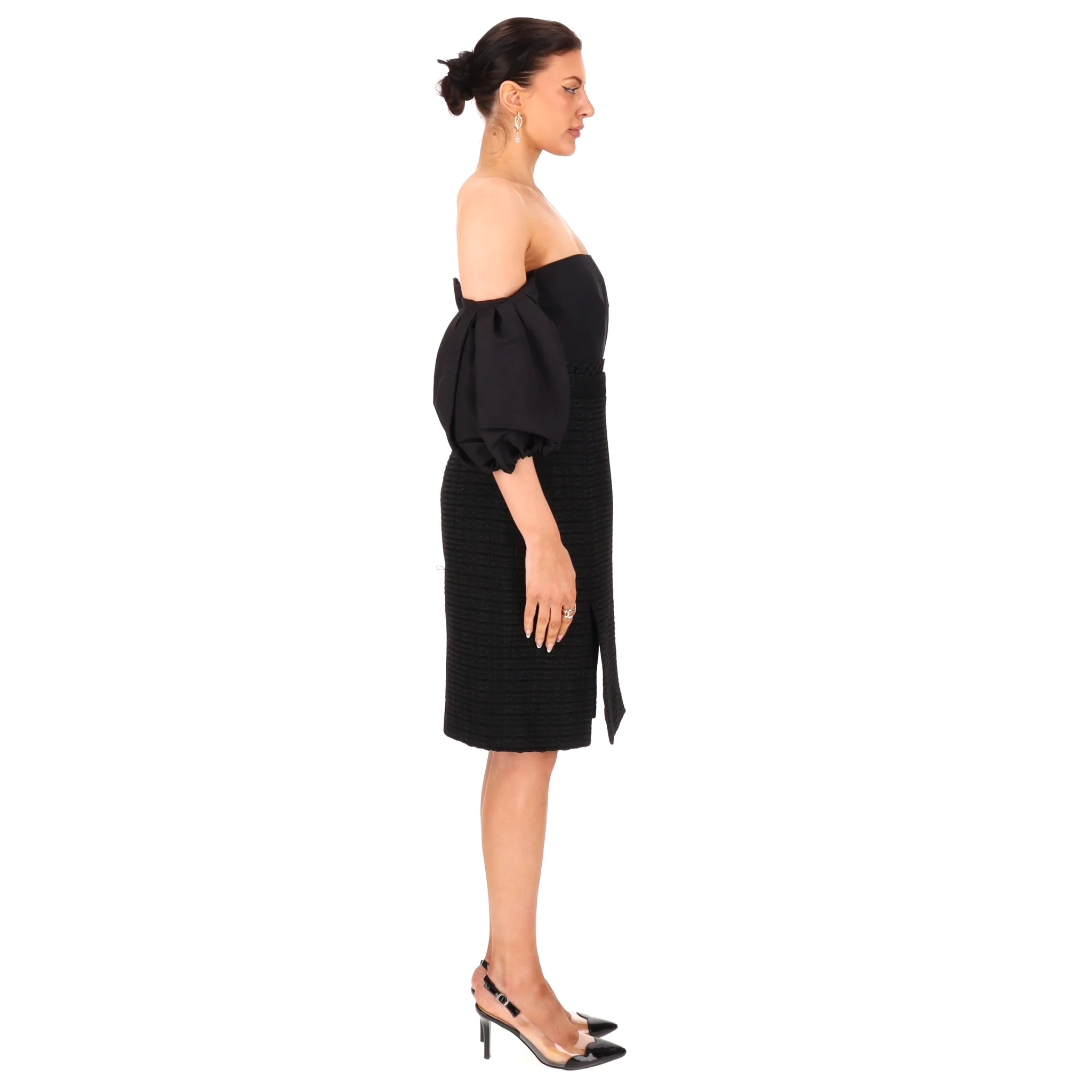 Jonathan Simkhai Off-The-Shoulder Puff-Sleeve Dress. Size 6US - Image 3