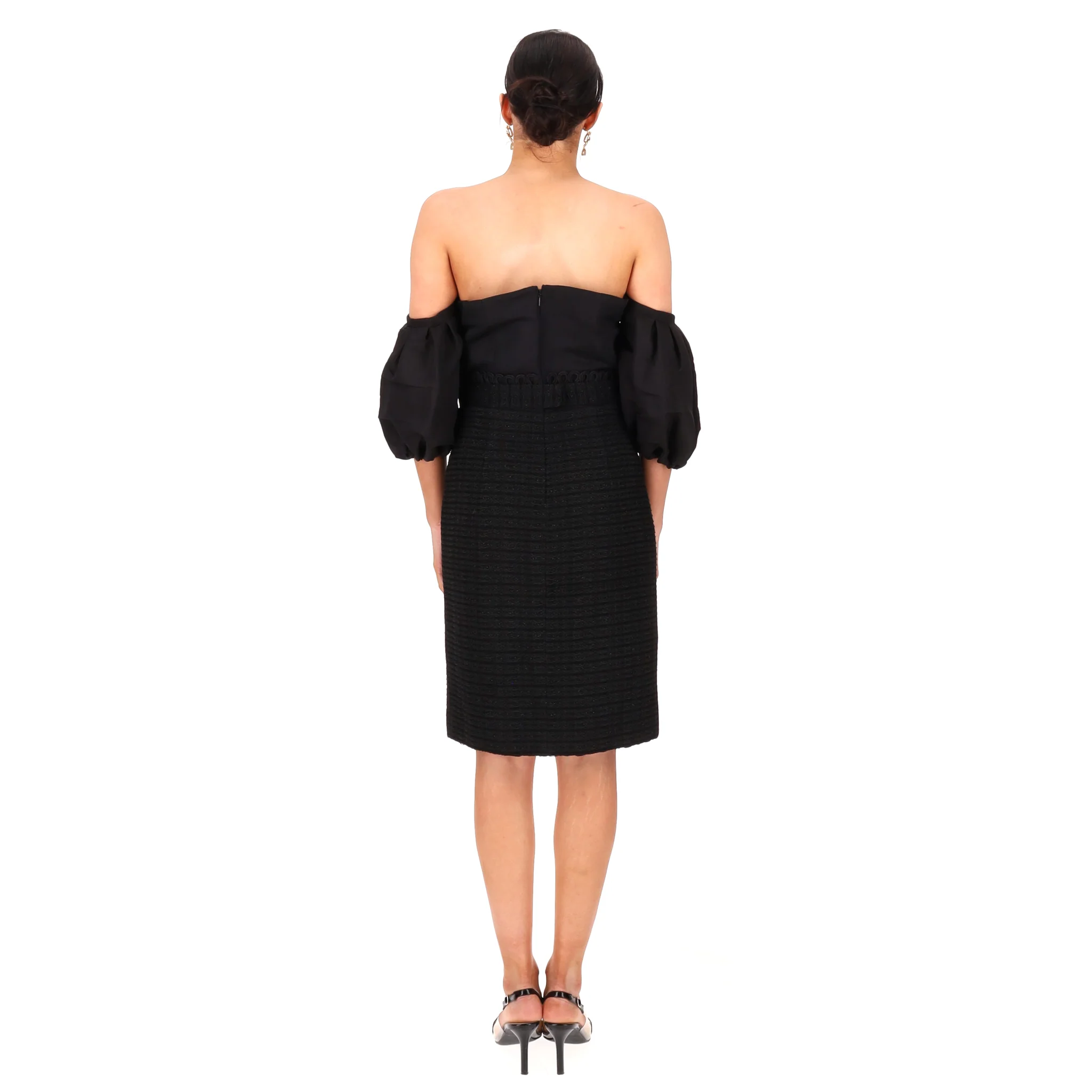 Jonathan Simkhai Off-The-Shoulder Puff-Sleeve Dress. Size 6US - Image 4