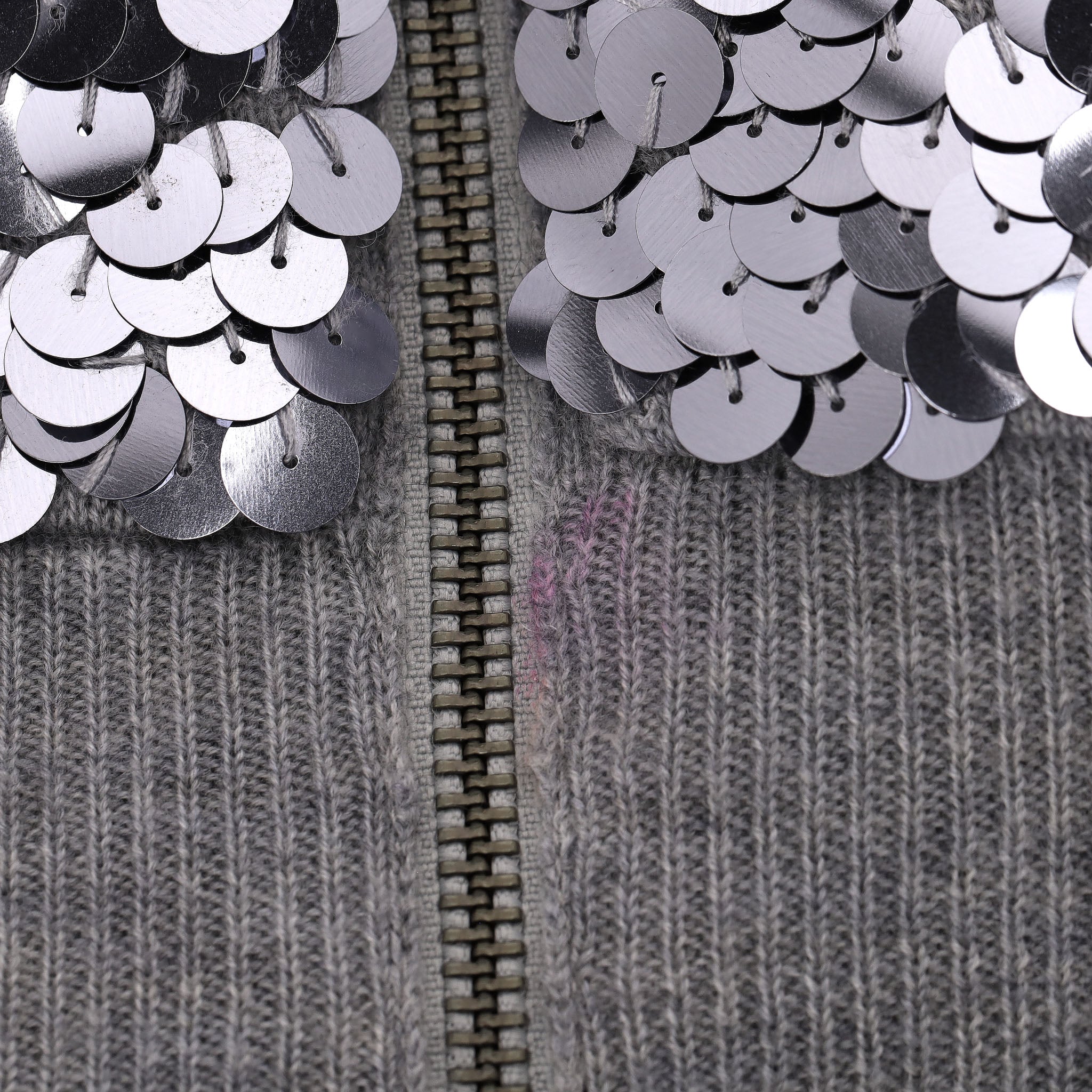 Joseph Sequin Zip-Up Hooded Cashmere Cardigan. Size M - Image 5