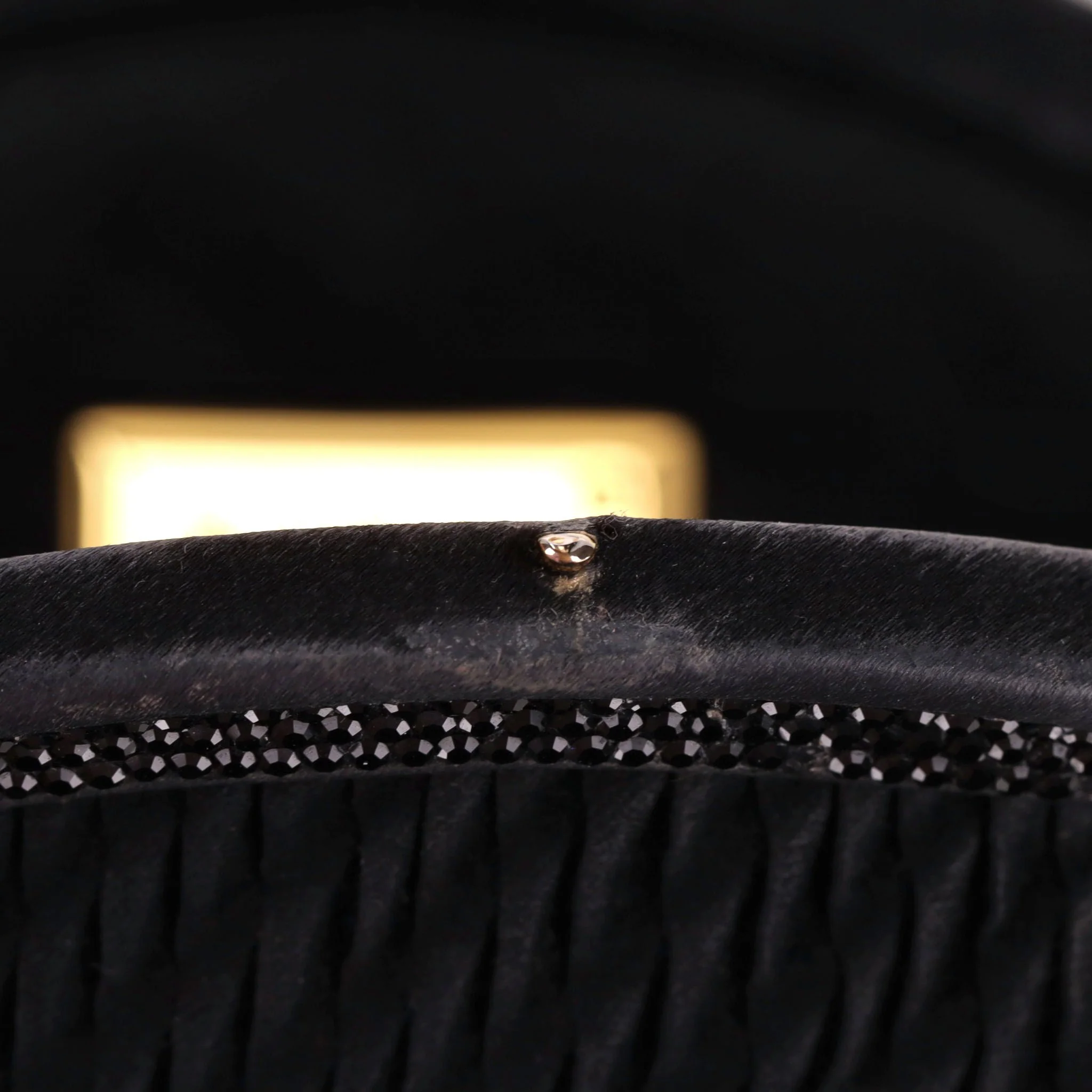 Judith Leiber Vintage Crystal Adorned Satin Clutch Bag With Gold Comb - Image 10