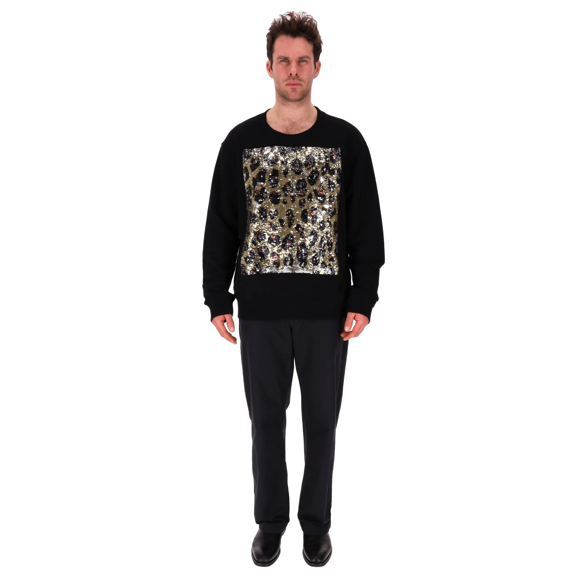 Just Cavalli Reversible Sequin Embroidery Sweatshirt. Size XXL - Image 3