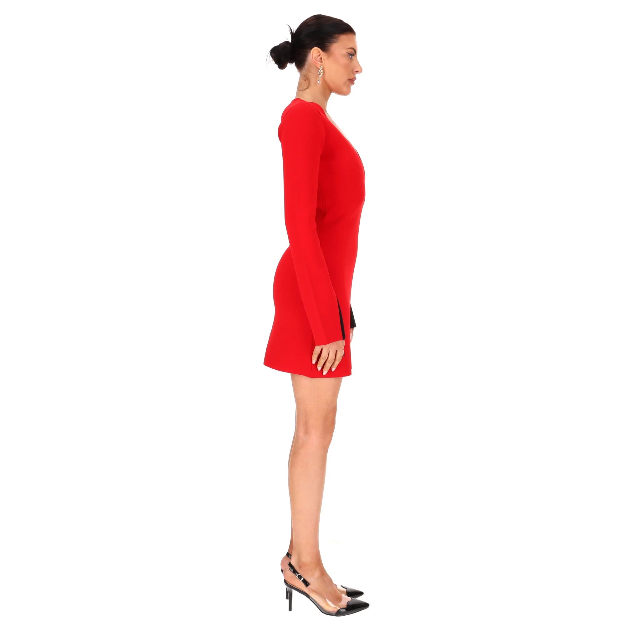 JW Anderson Bodycon V-Neck Dress. Size S - Image 3