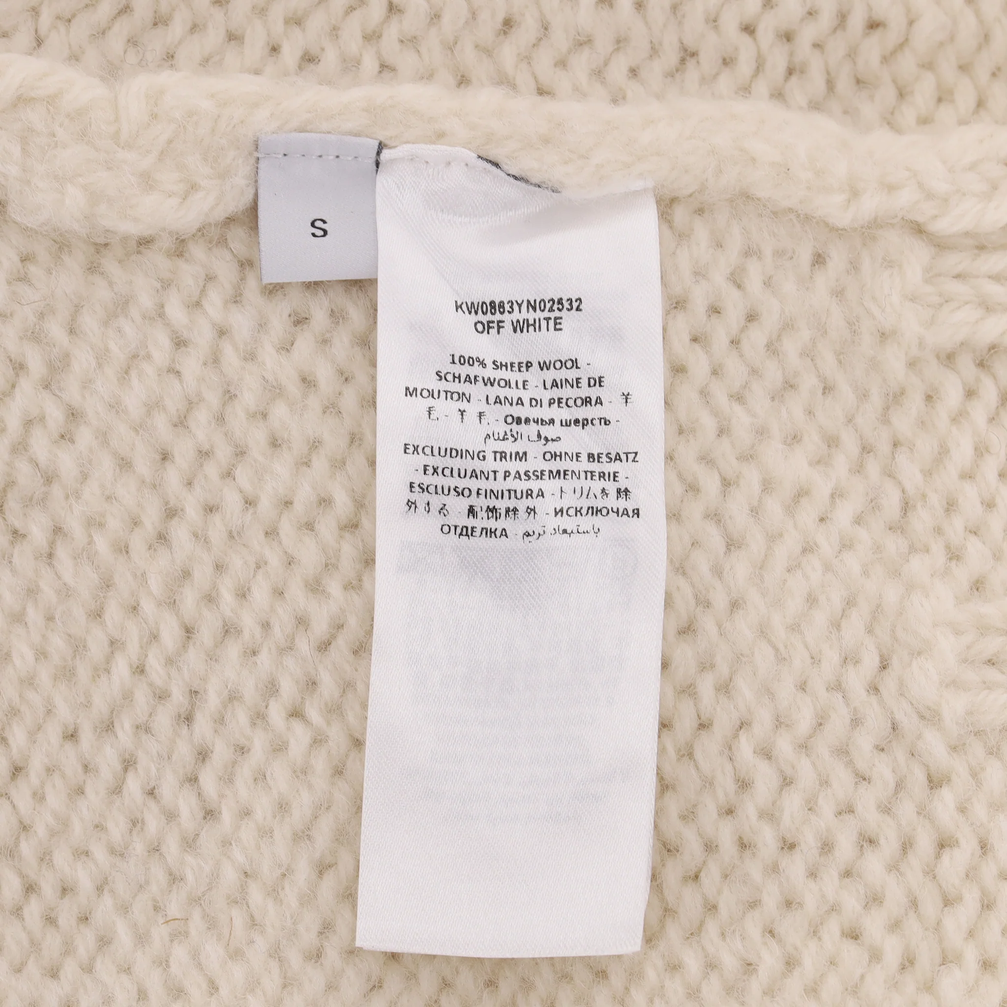 JW Anderson Globe Crystal-Embellished Fringed Sheep Wool Jumper. Size S - Image 11