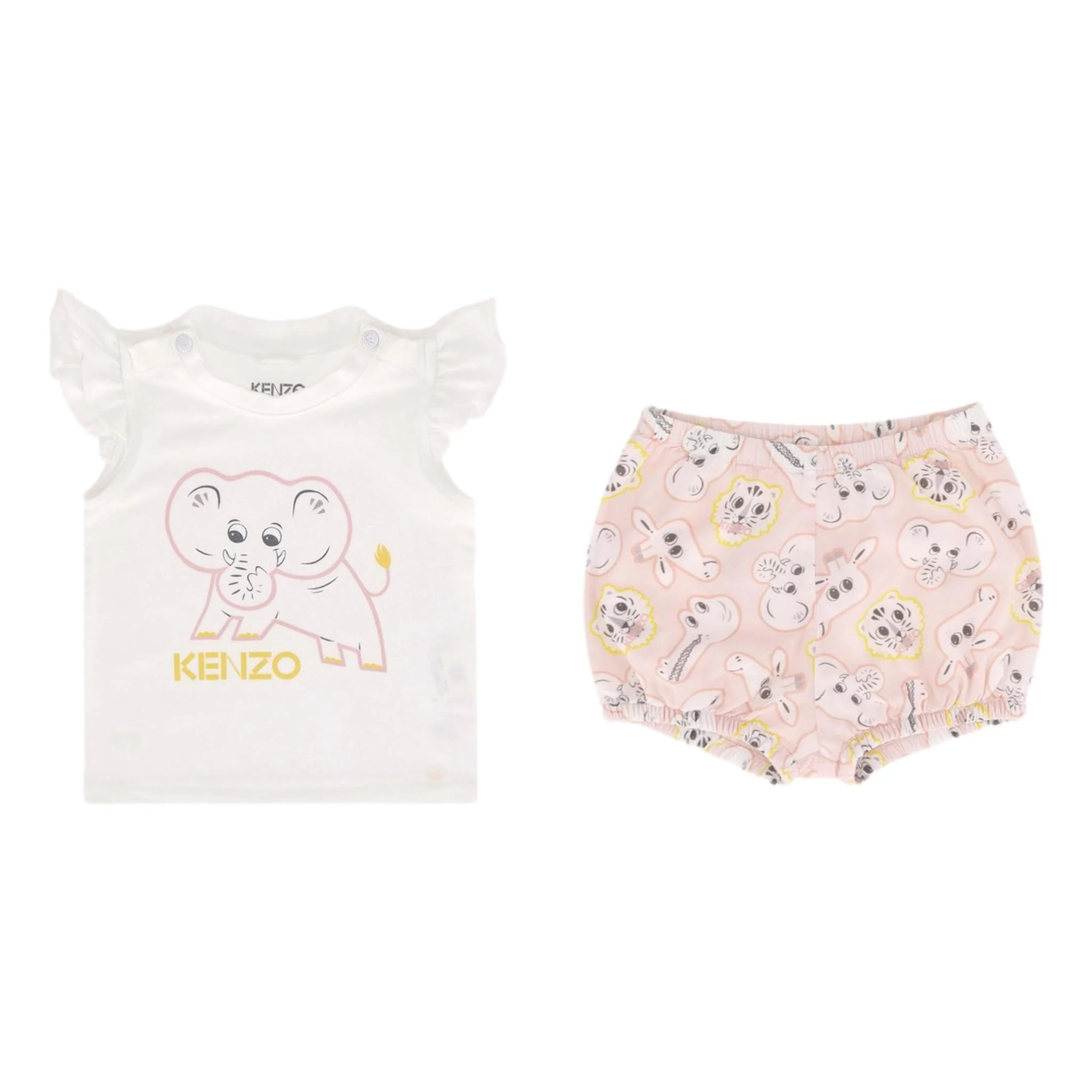 Kenzo Baby Girl Organic Cotton Top & Shorts Set. Size 9M - Image 6