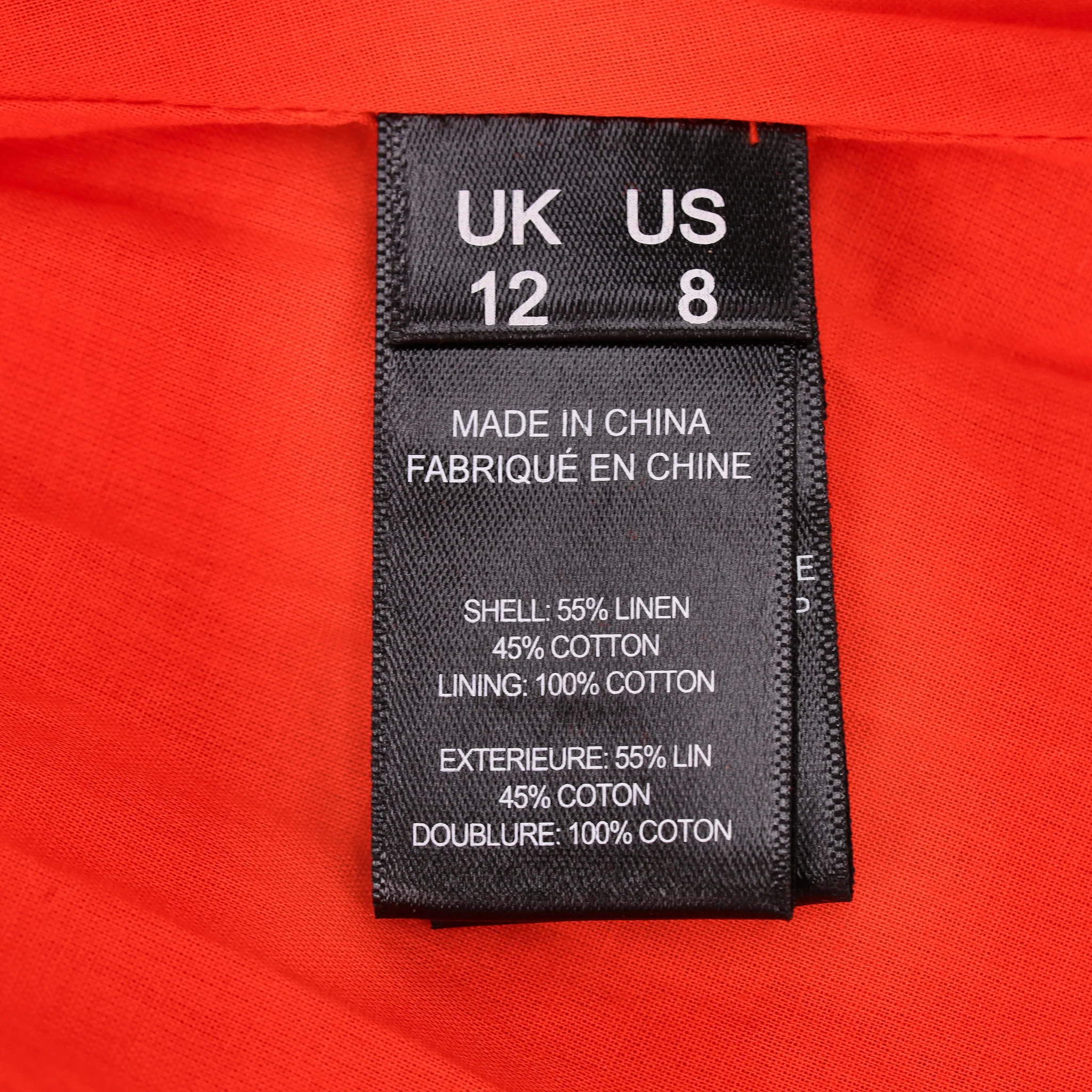 Kitri Linen & Cotton Blend Midi Dress With Balloon Sleeves. Size 12UK - Image 9