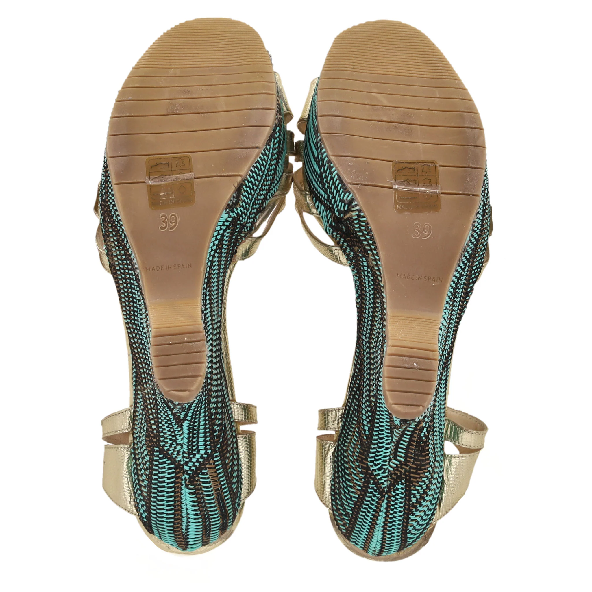 L.K. Bennett 'Lydia' Sandals With A Woven Wedge Heel. Size 39 - Image 5