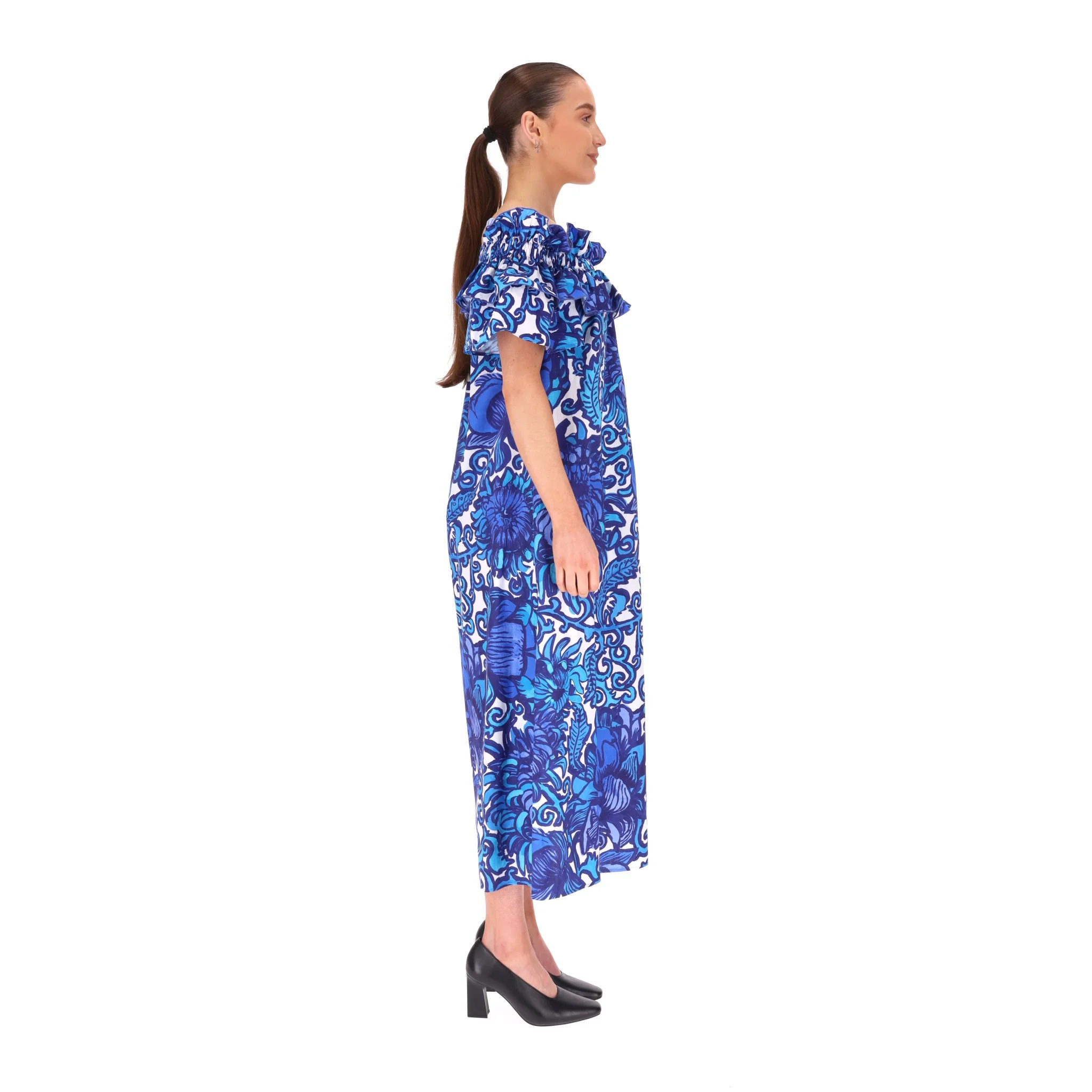 La DoubleJ Off-The-Shoulder Floral Cotton Dress. Size XXS - Image 3
