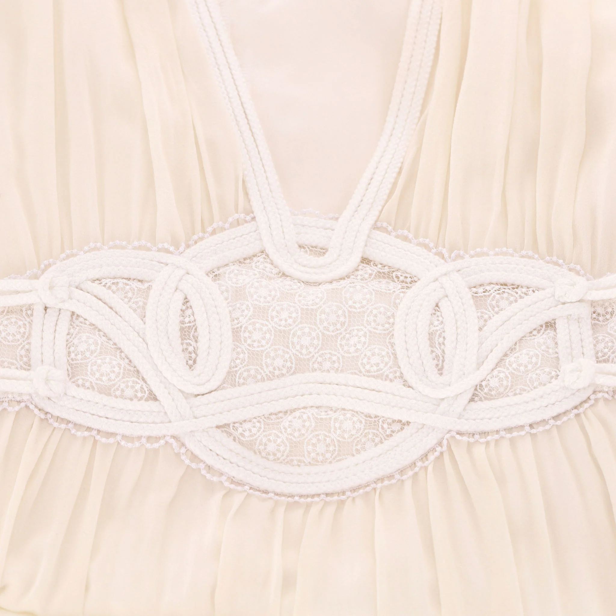 La Perla Lace-Embroidered Silk Maxi Dress. Size 38FR - Image 5