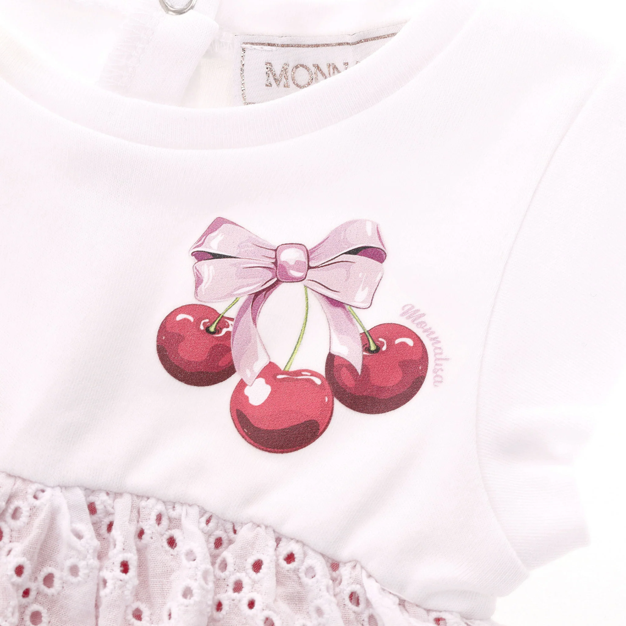 Monnalisa Baby Girl Cotton Romper Dress. Size 3M - Image 3