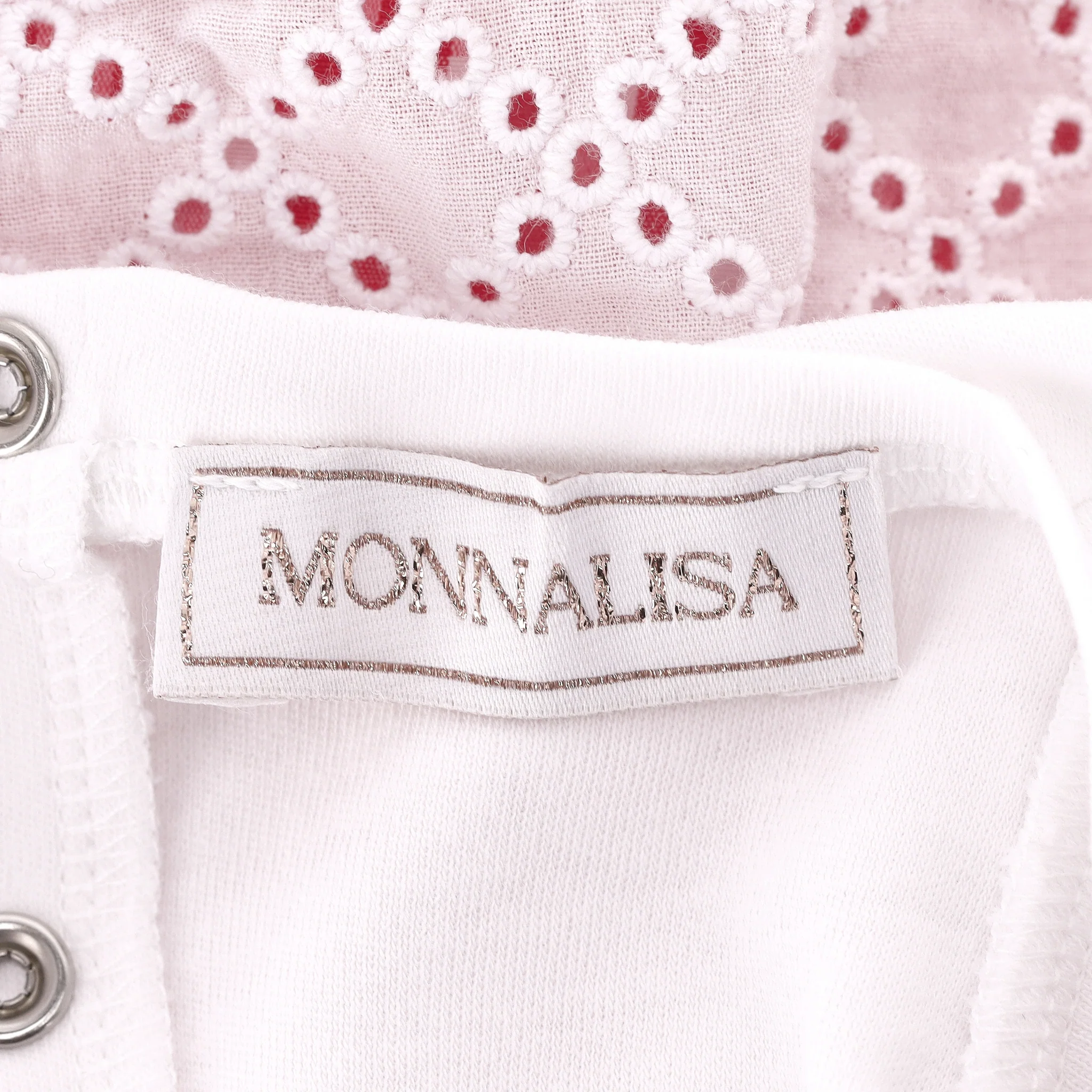 Monnalisa Baby Girl Cotton Romper Dress. Size 3M - Image 5