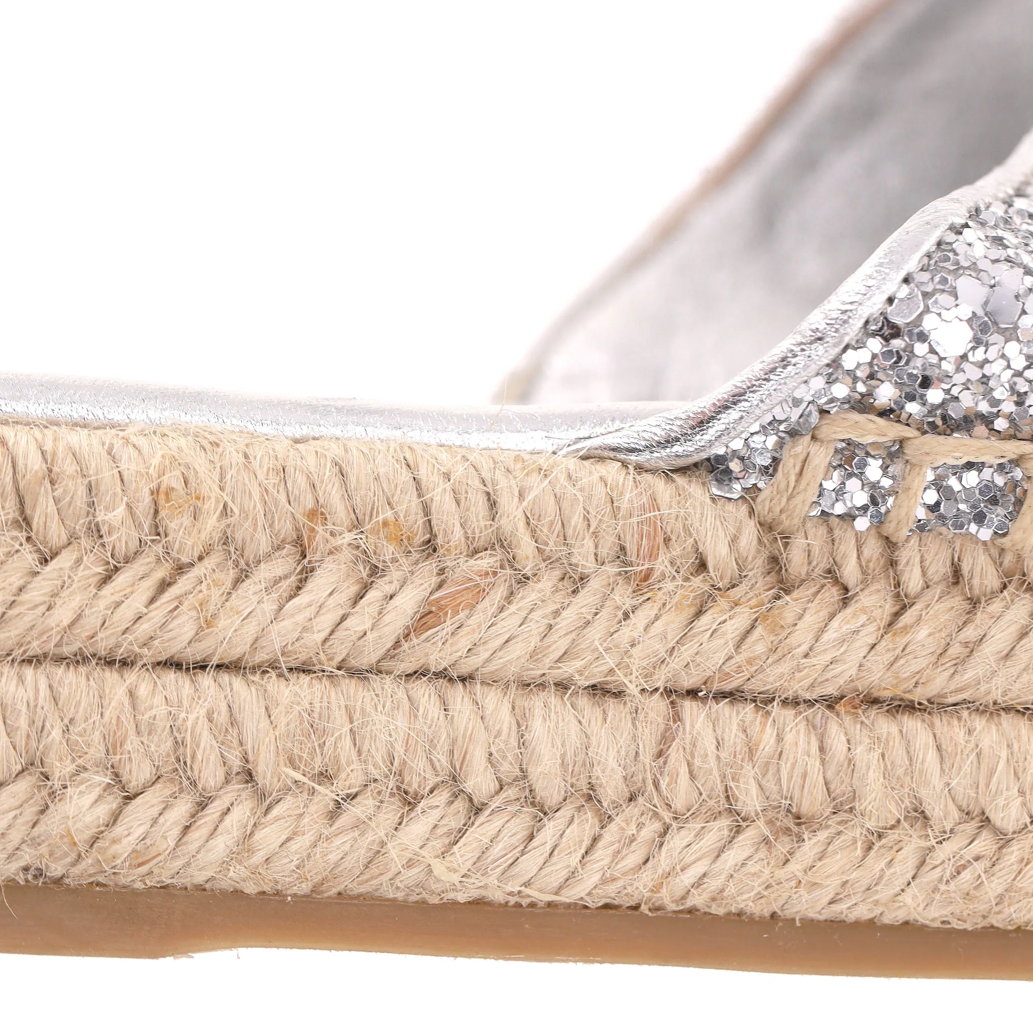 Miu Miu Glitter Platform Espadrille Mules. Size 38.5 - Image 11