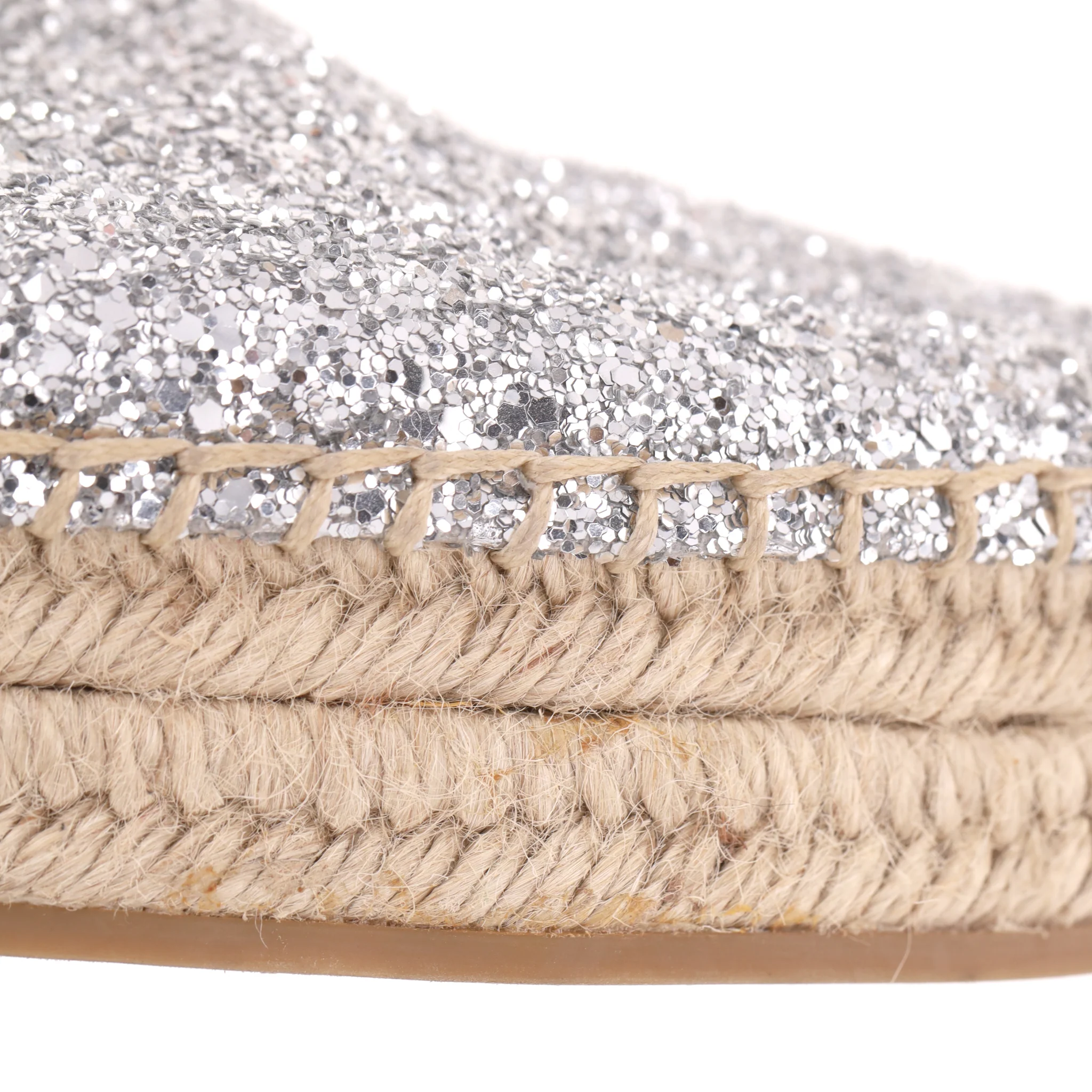 Miu Miu Glitter Platform Espadrille Mules. Size 38.5 - Image 12