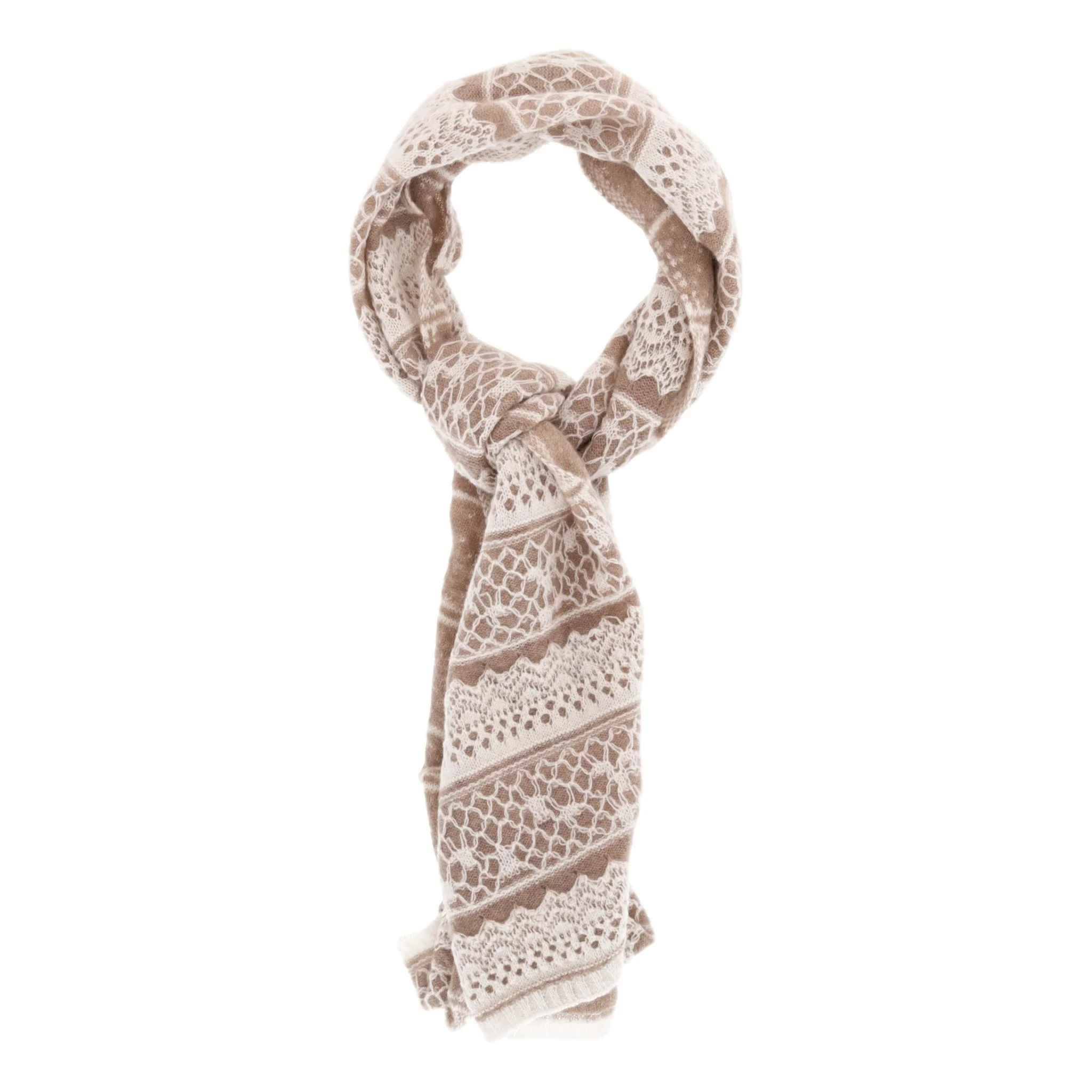 Loro Piana Openwork Lace Knit Cashmere Scarf - Image 3