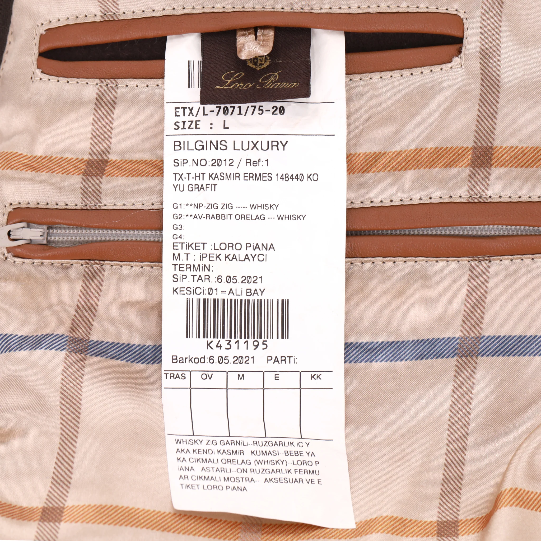 Loro Piana Rarest Vicuna Wool Storm System Field Jacket With Leather Trim. Size L - Image 9