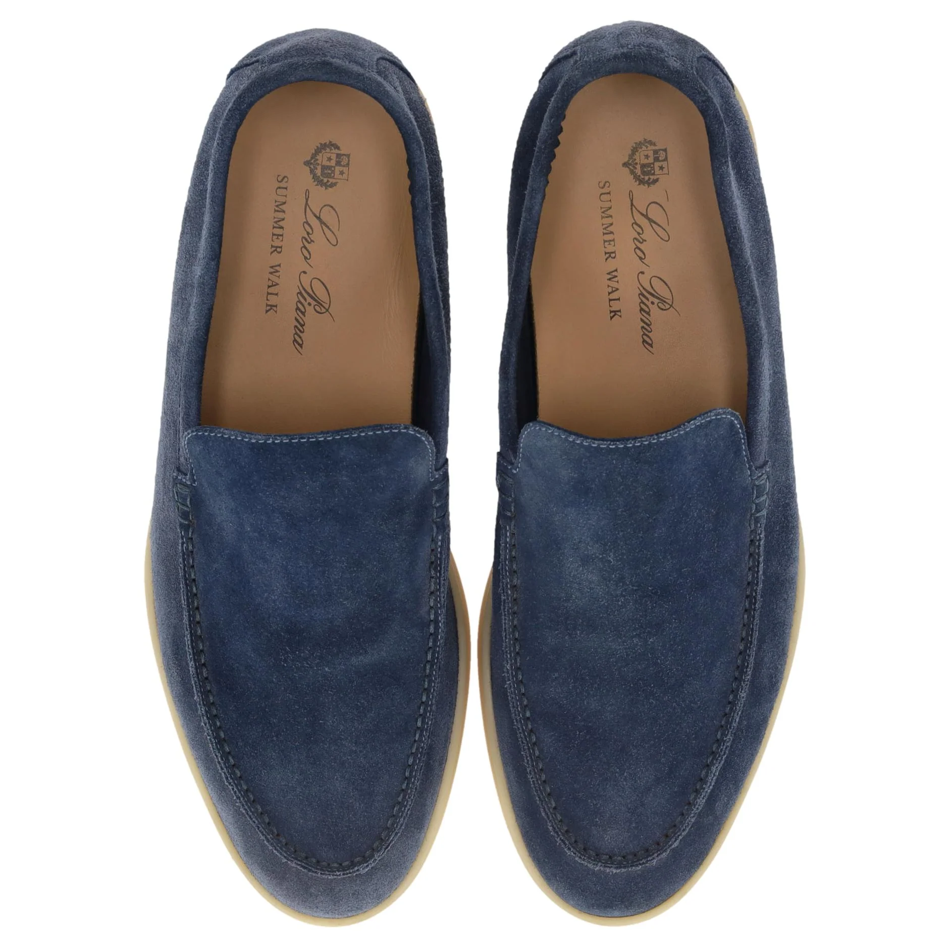 Loro Piana Suede Summer Walk Loafers. Size 41
