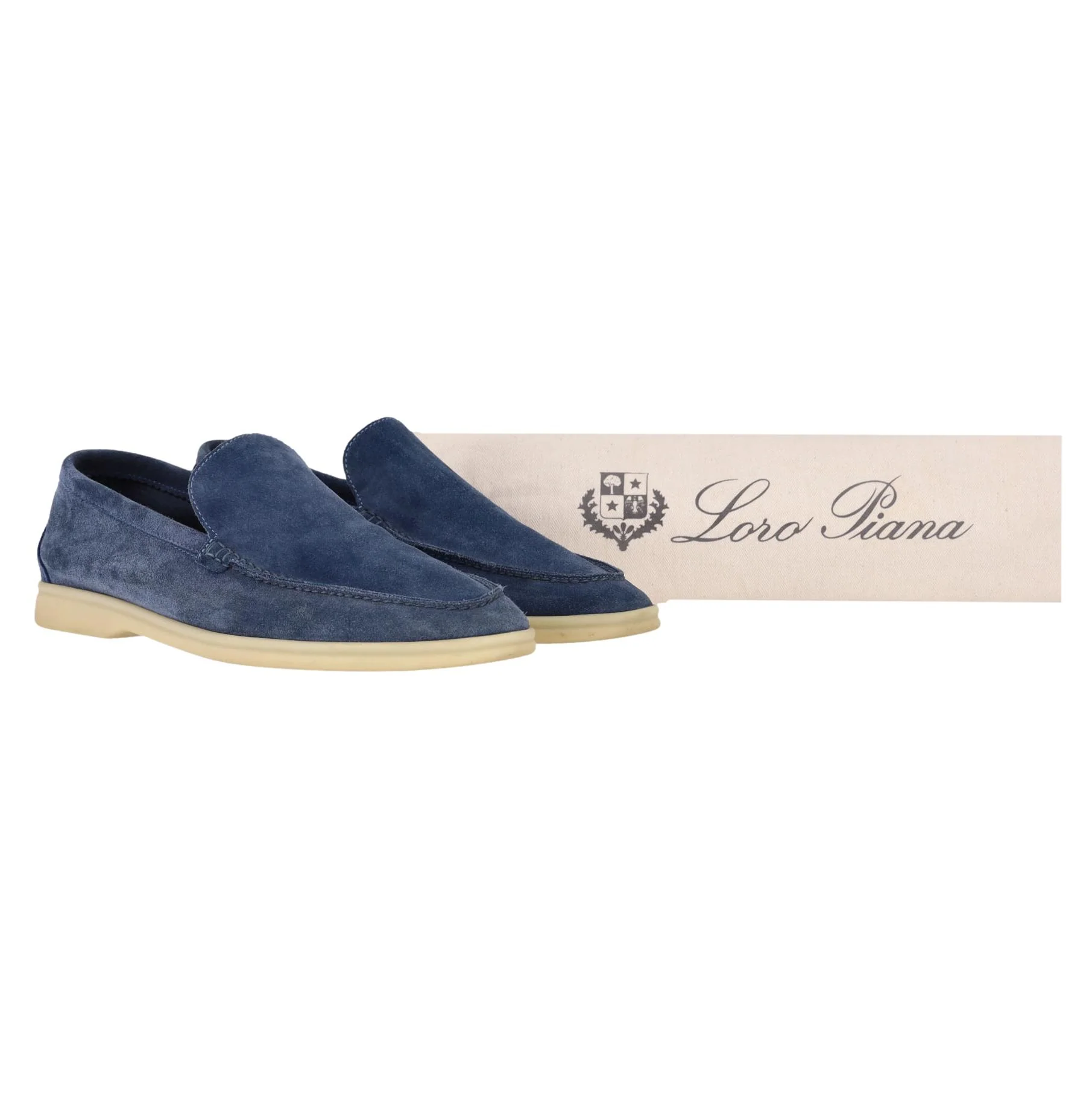 Loro Piana Suede Summer Walk Loafers. Size 41 - Image 2