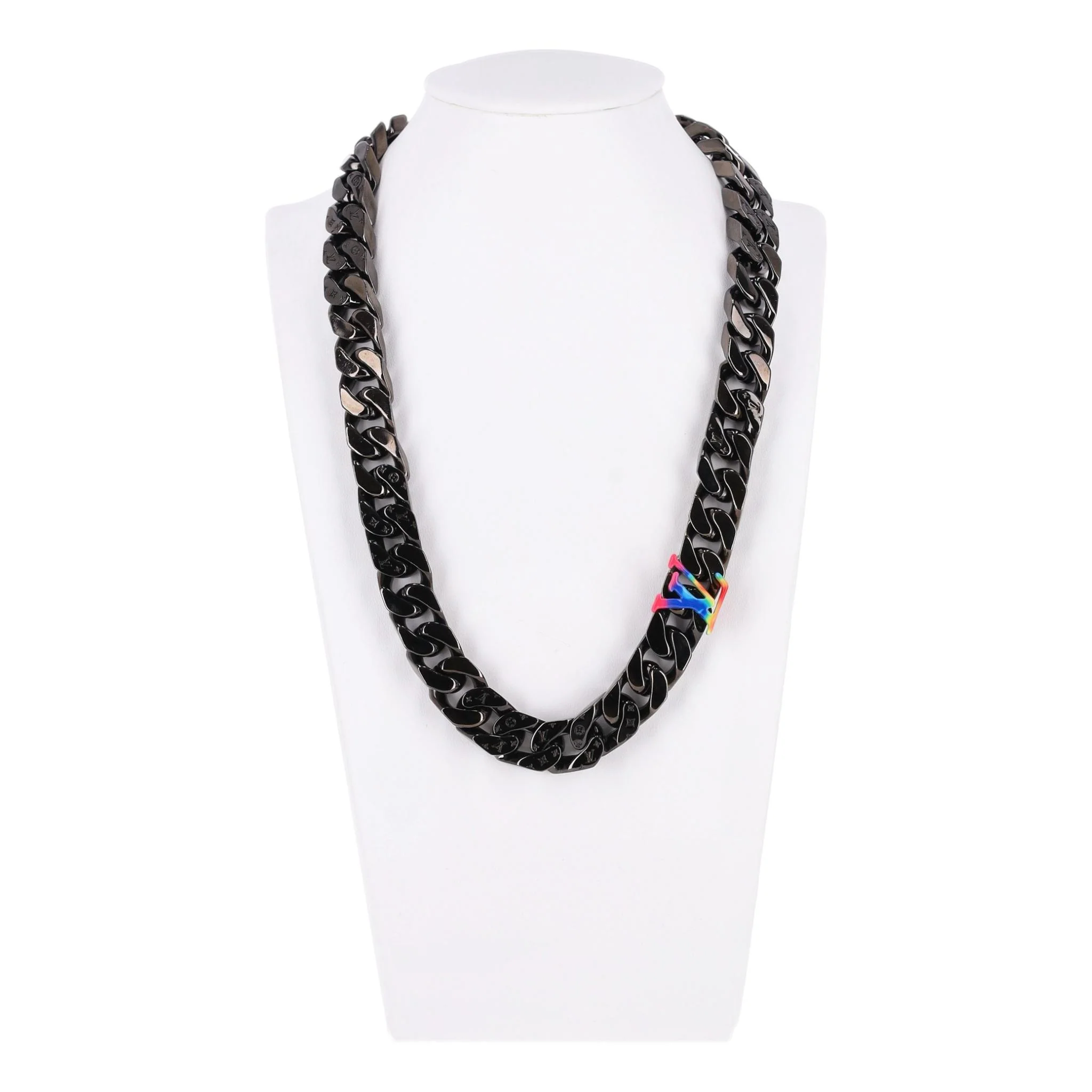 Louis Vuitton 2054 Rainbow - Virgil Abloh Ltd Edition Ruthenium Necklace - Image 3