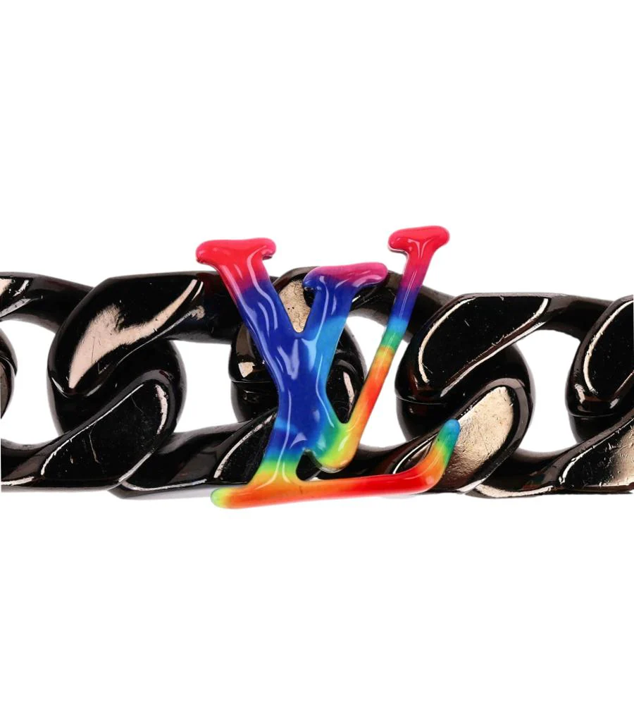 Louis Vuitton 2054 Rainbow - Virgil Abloh Ltd Edition Ruthenium Necklace - Image 4