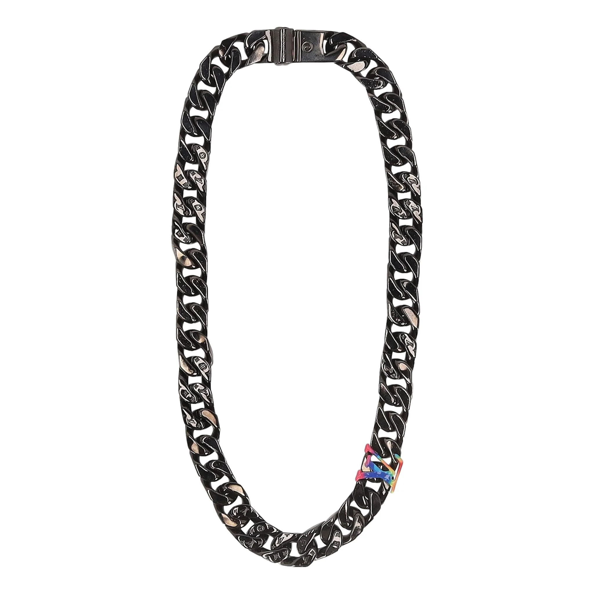 Louis Vuitton 2054 Rainbow - Virgil Abloh Ltd Edition Ruthenium Necklace - Image 5