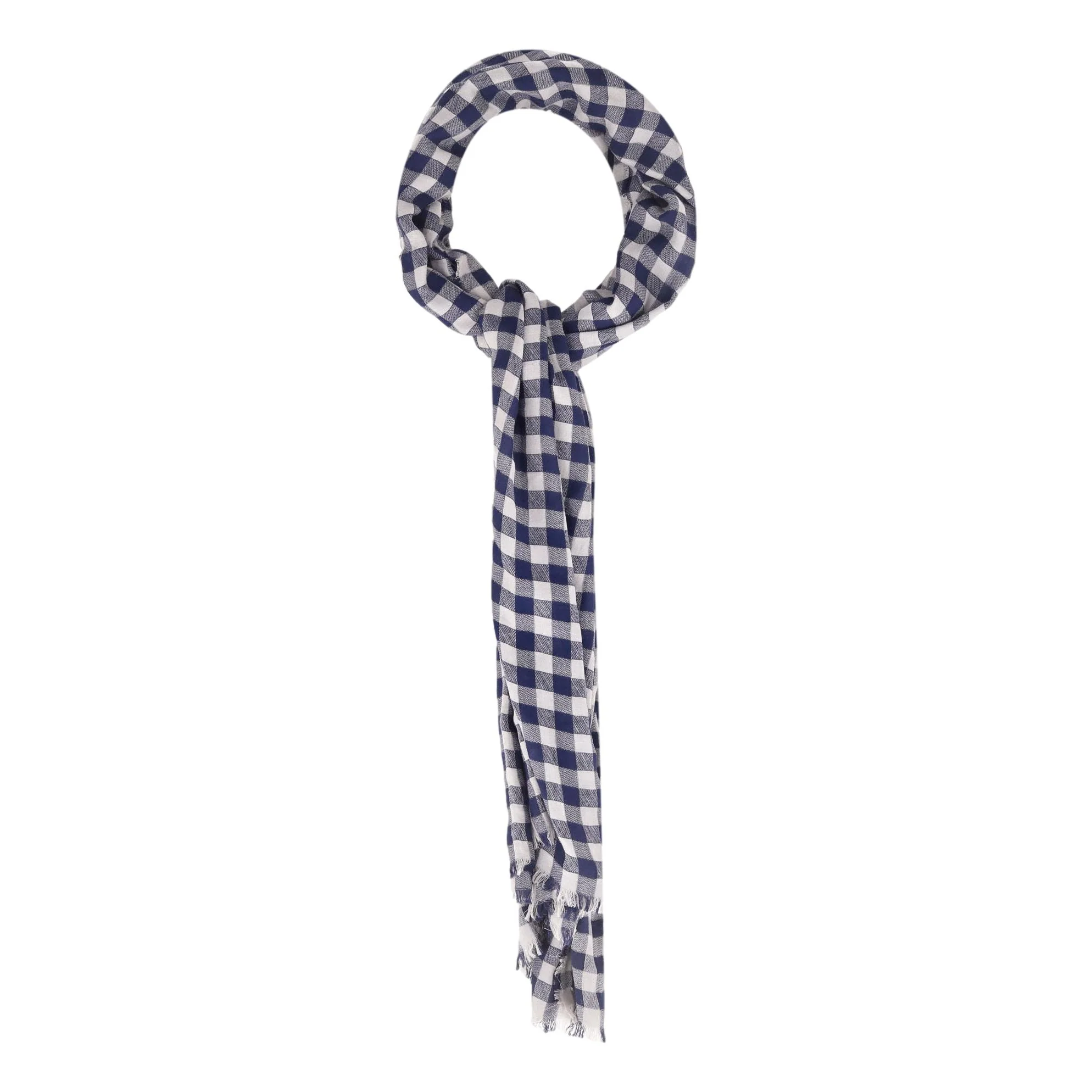 Louis Vuitton Cotton Gingham Check Shawl Scarf - Image 2
