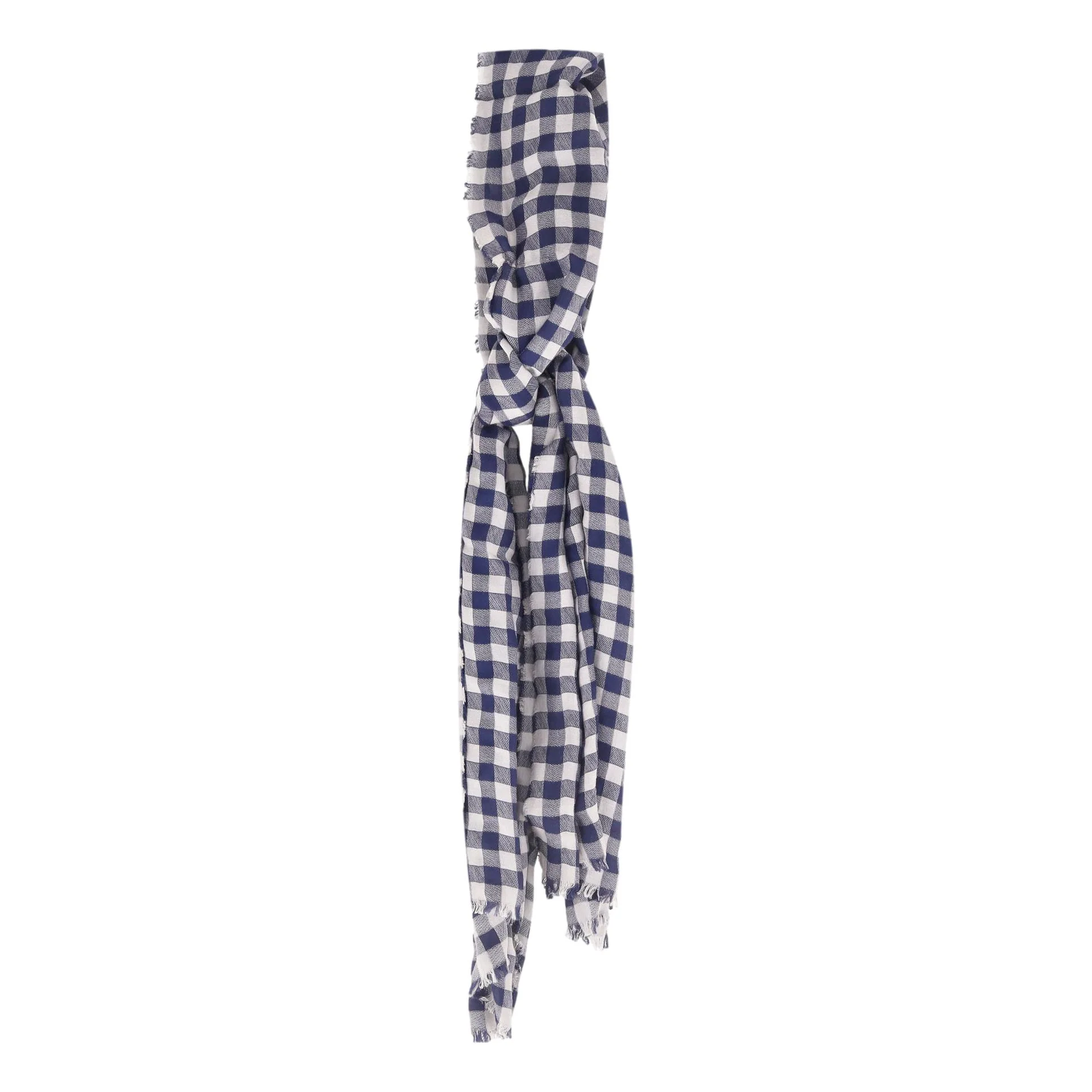 Louis Vuitton Cotton Gingham Check Shawl Scarf - Image 3